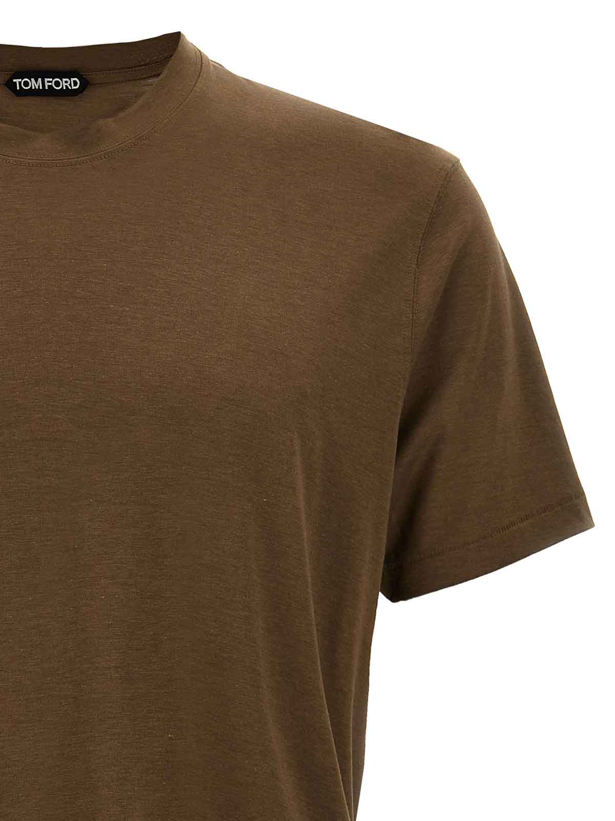 Shop Tom Ford Lyocell Blend T-shirt In Green