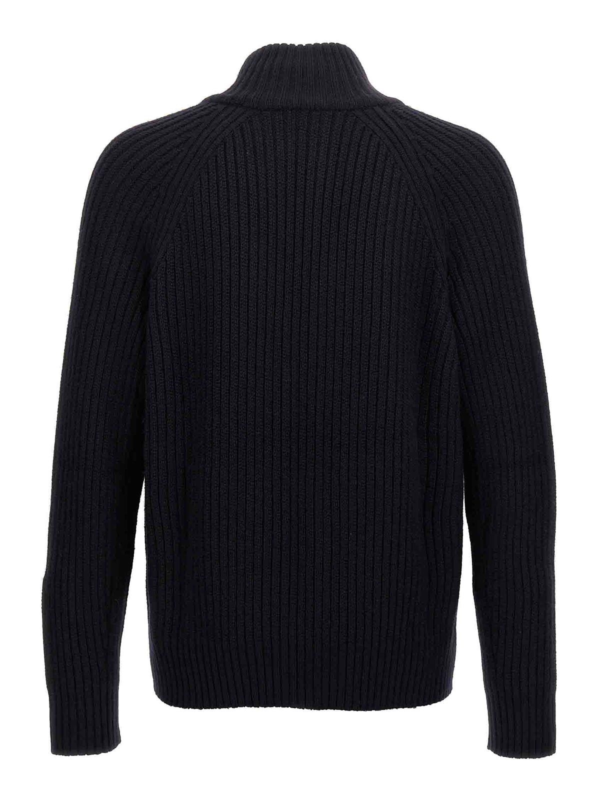 Shop Tom Ford Ribbed Cardigan In Blue