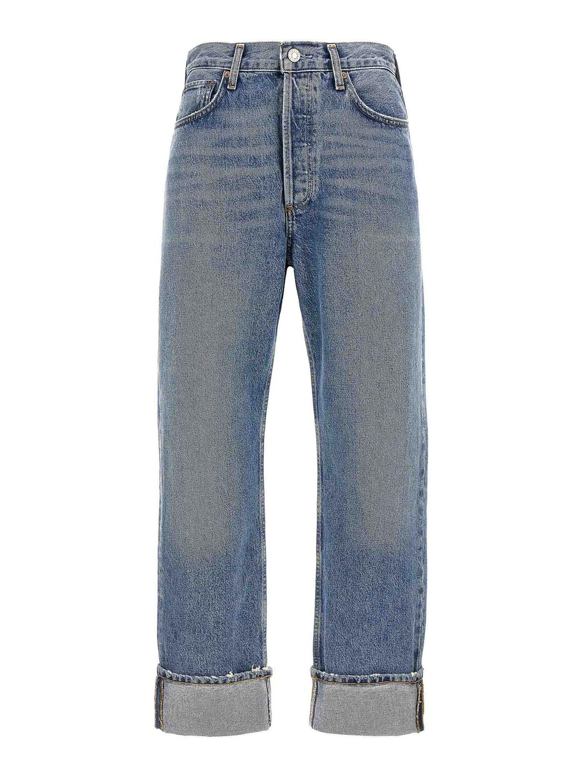 Shop Agolde Fran Jeans In Blue