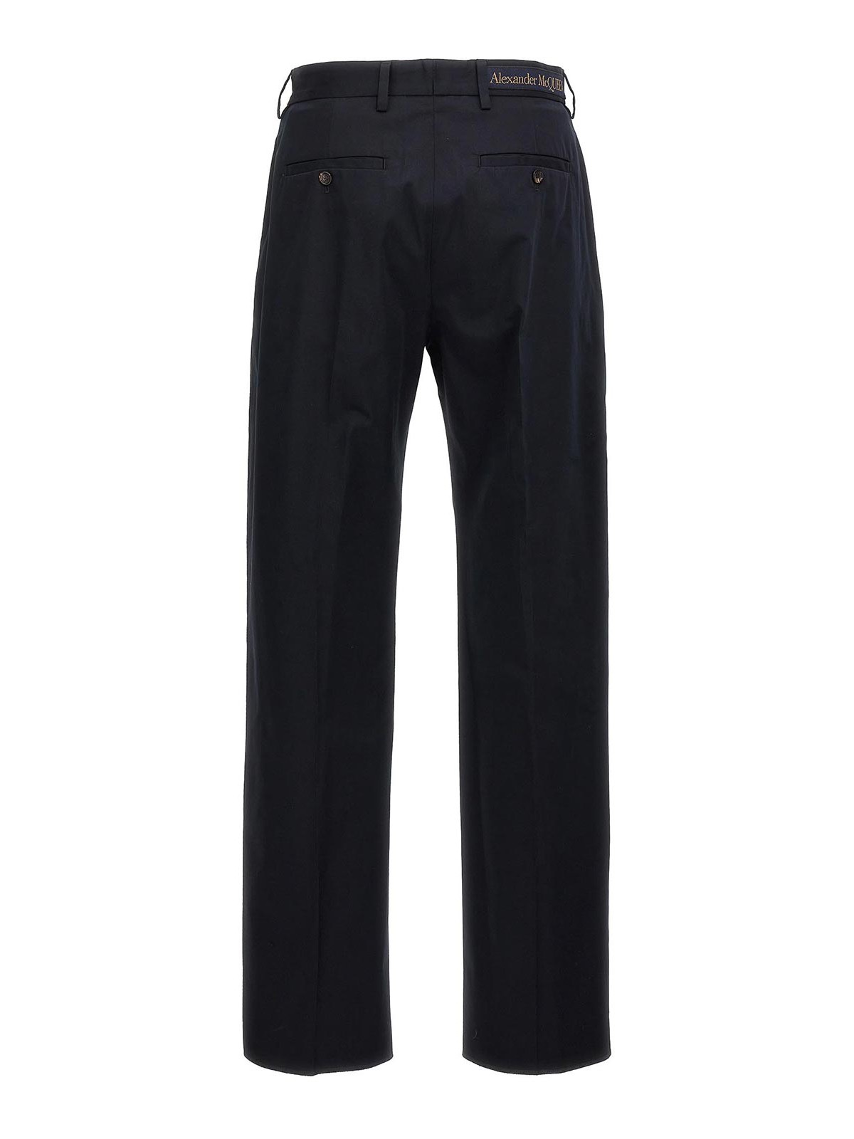 Shop Alexander Mcqueen Camera Strap Chino Trousers In Blue