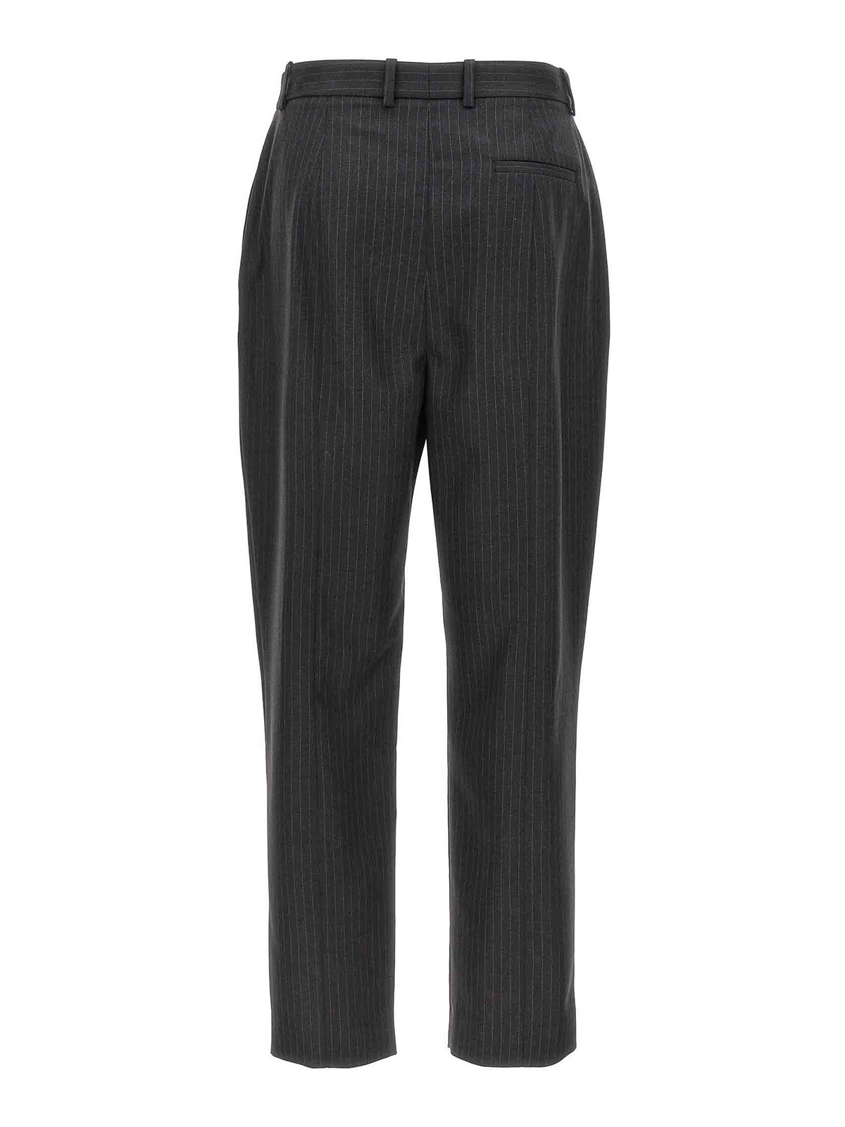 Shop Alexander Mcqueen Pinstripe Pants In Grey