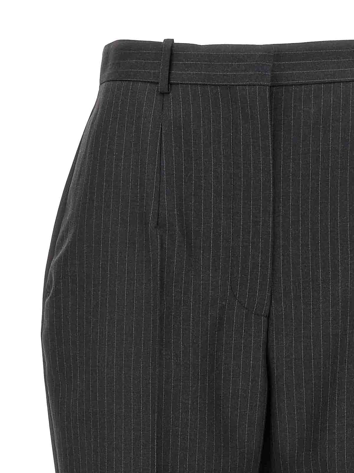 Shop Alexander Mcqueen Pinstripe Pants In Grey