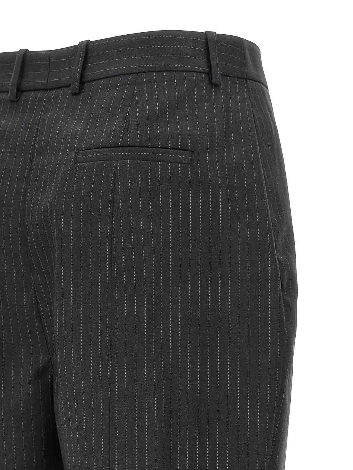 Shop Alexander Mcqueen Pinstripe Pants In Grey