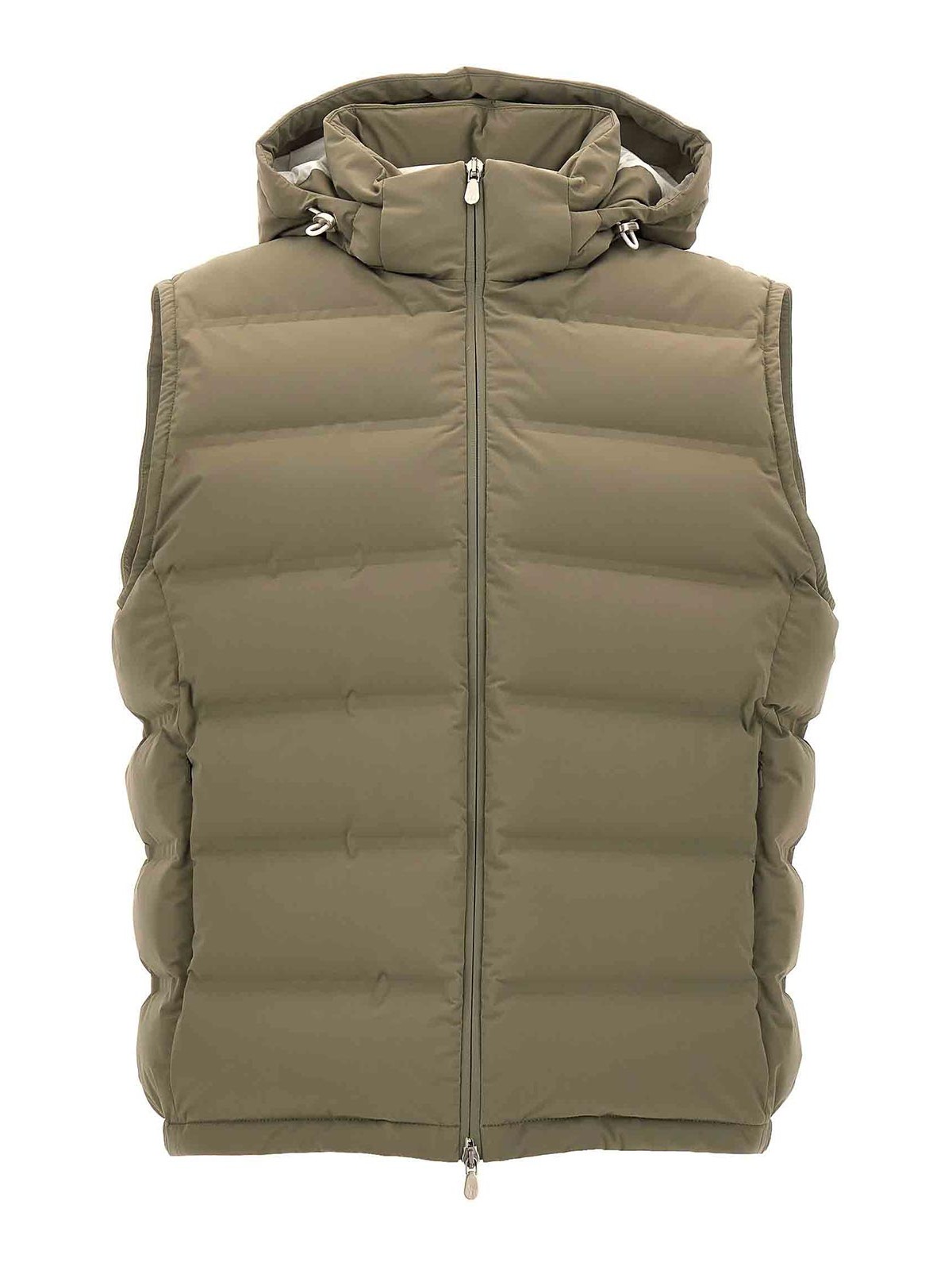 Shop Brunello Cucinelli Hooded Vest In Green