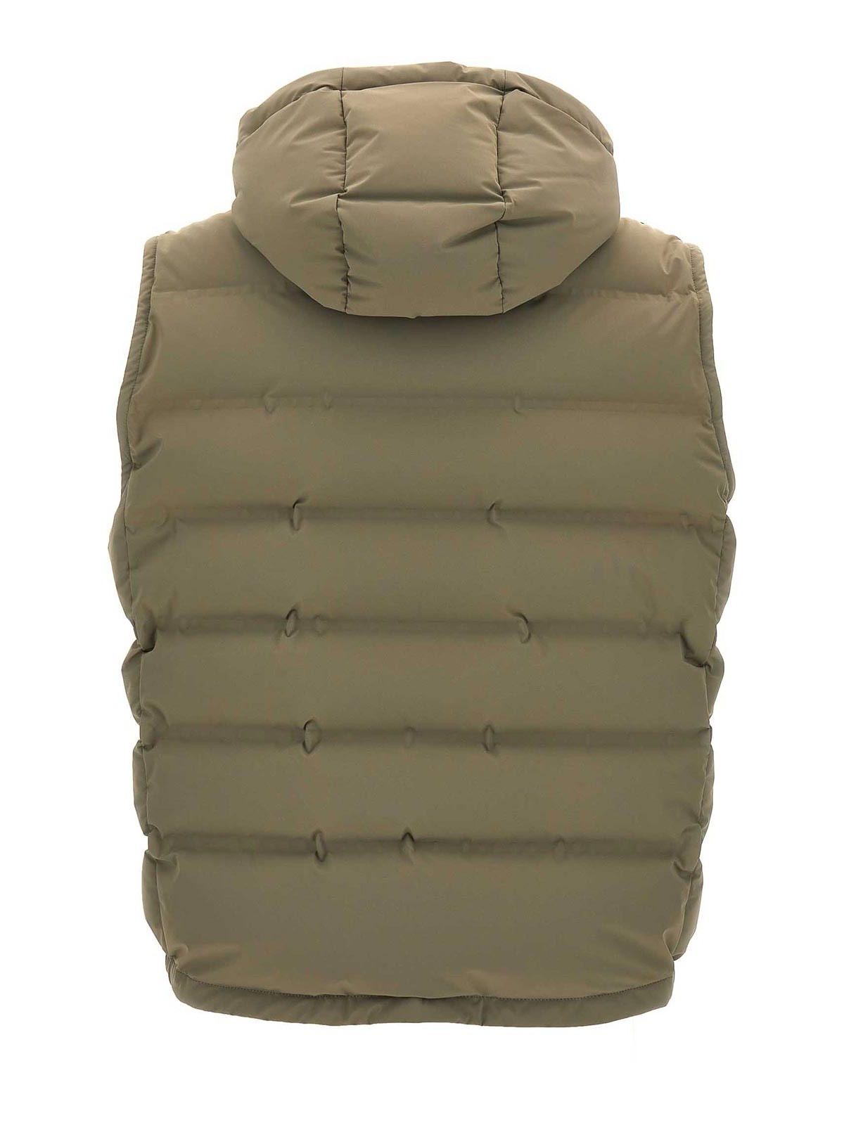 Shop Brunello Cucinelli Hooded Vest In Green