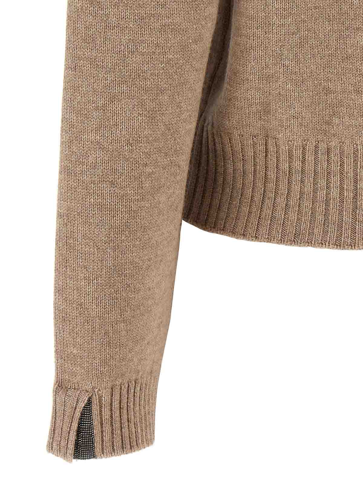 Shop Brunello Cucinelli Cashmere Sweater In Beige