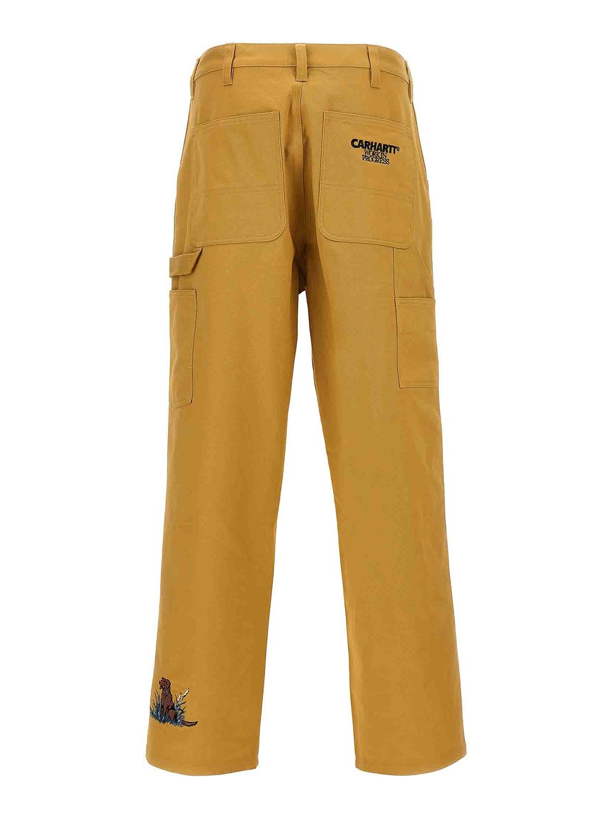 Shop Carhartt Ducks Single Knee Pants In Beige