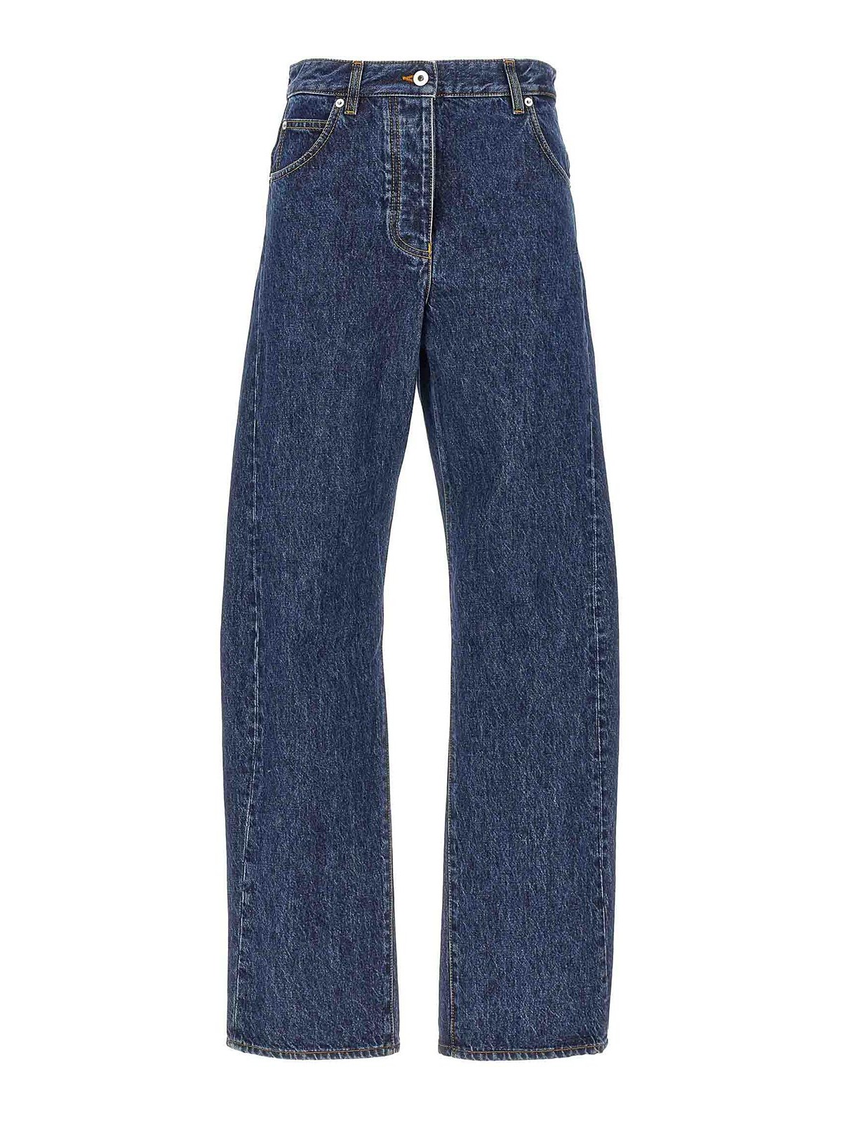 Shop Ferragamo Marmorizzato Jeans In Blue