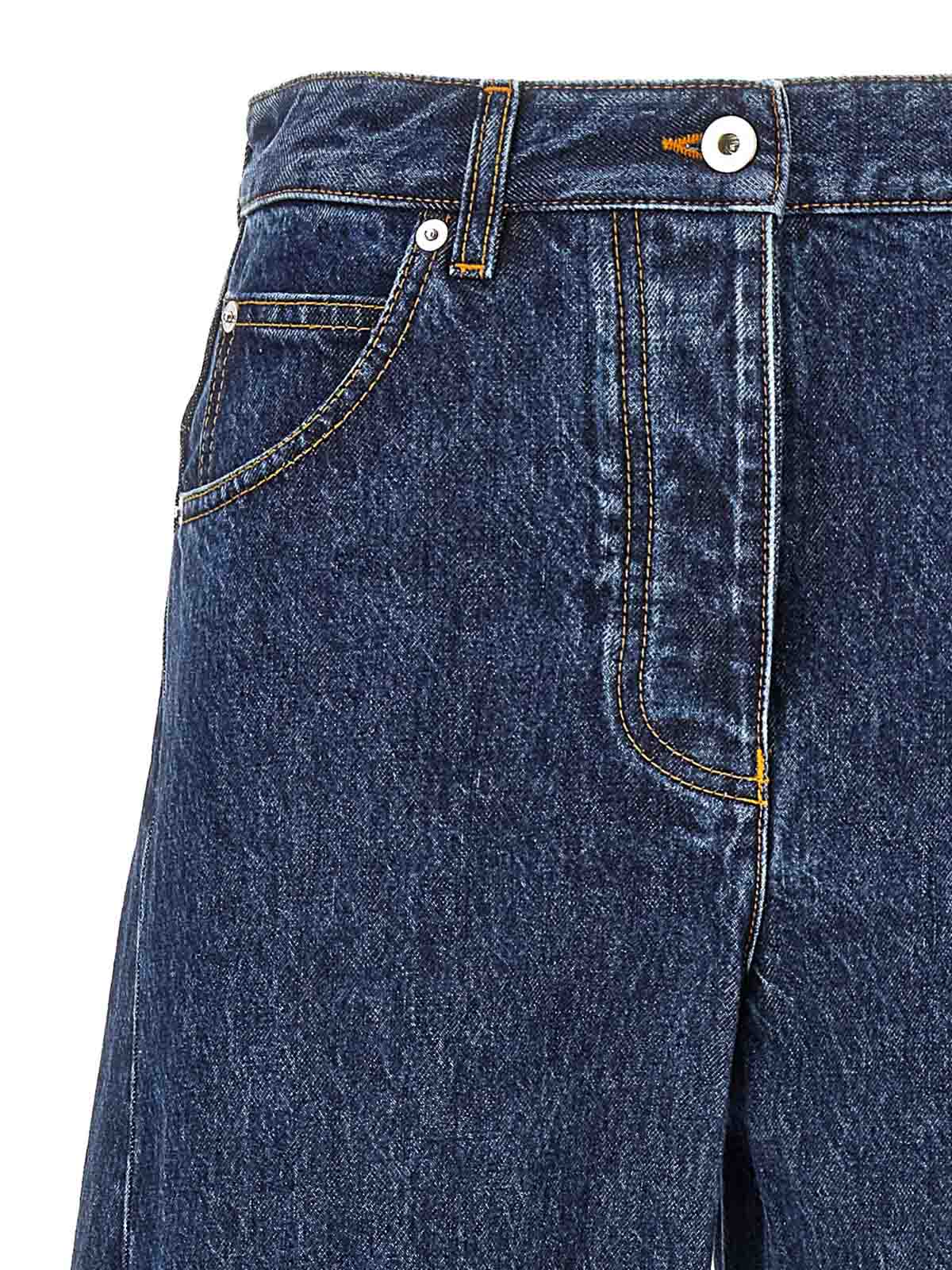 Shop Ferragamo Marmorizzato Jeans In Blue