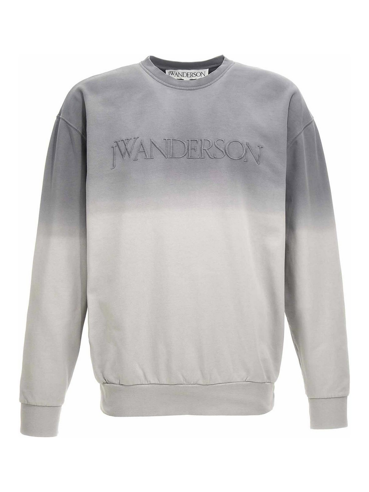 Shop Jw Anderson Logo Embroidery Sweatshirt In Grey