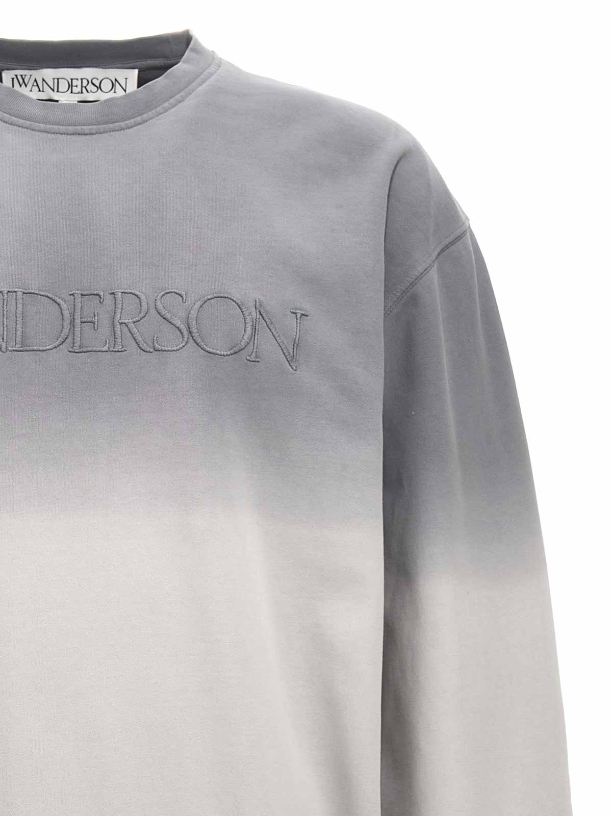 Shop Jw Anderson Logo Embroidery Sweatshirt In Grey