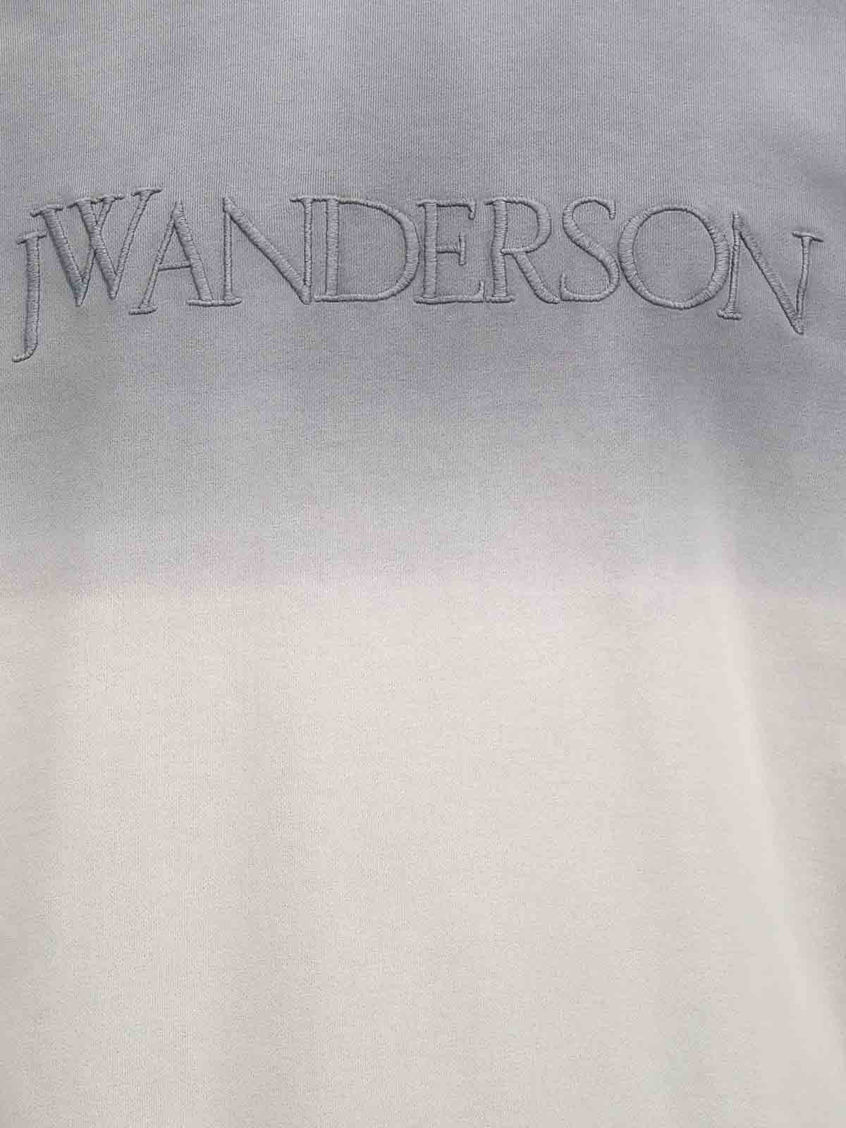 Shop Jw Anderson Logo Embroidery Sweatshirt In Grey