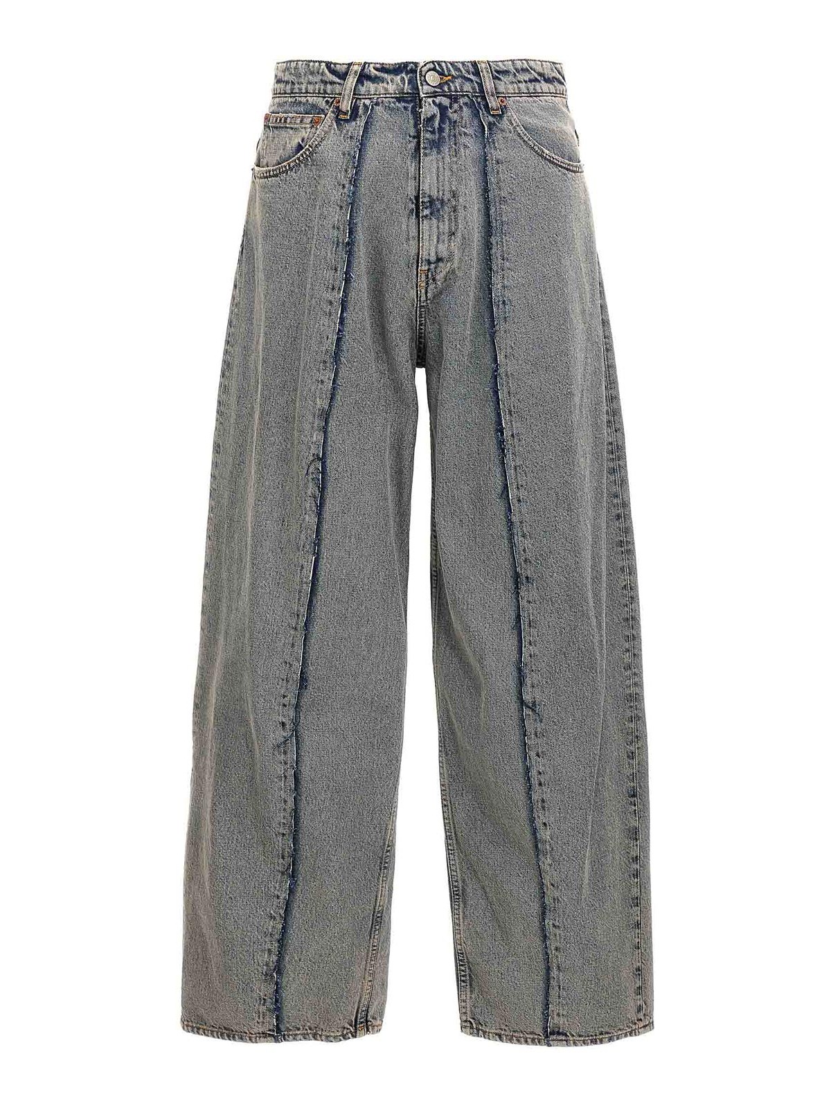 新作☆【MM6】プリーツの入ったブーツカットジーンズ MM6 Maison Margiela ブーツカットジーンズ - ライトブルー