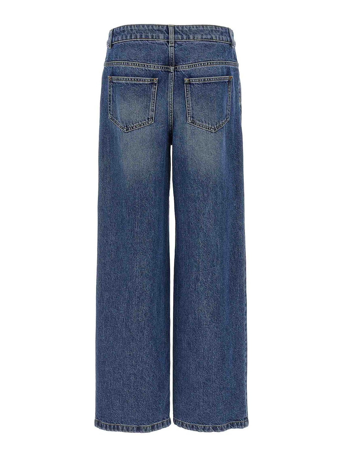 Shop Moschino Denim Jeans In Blue