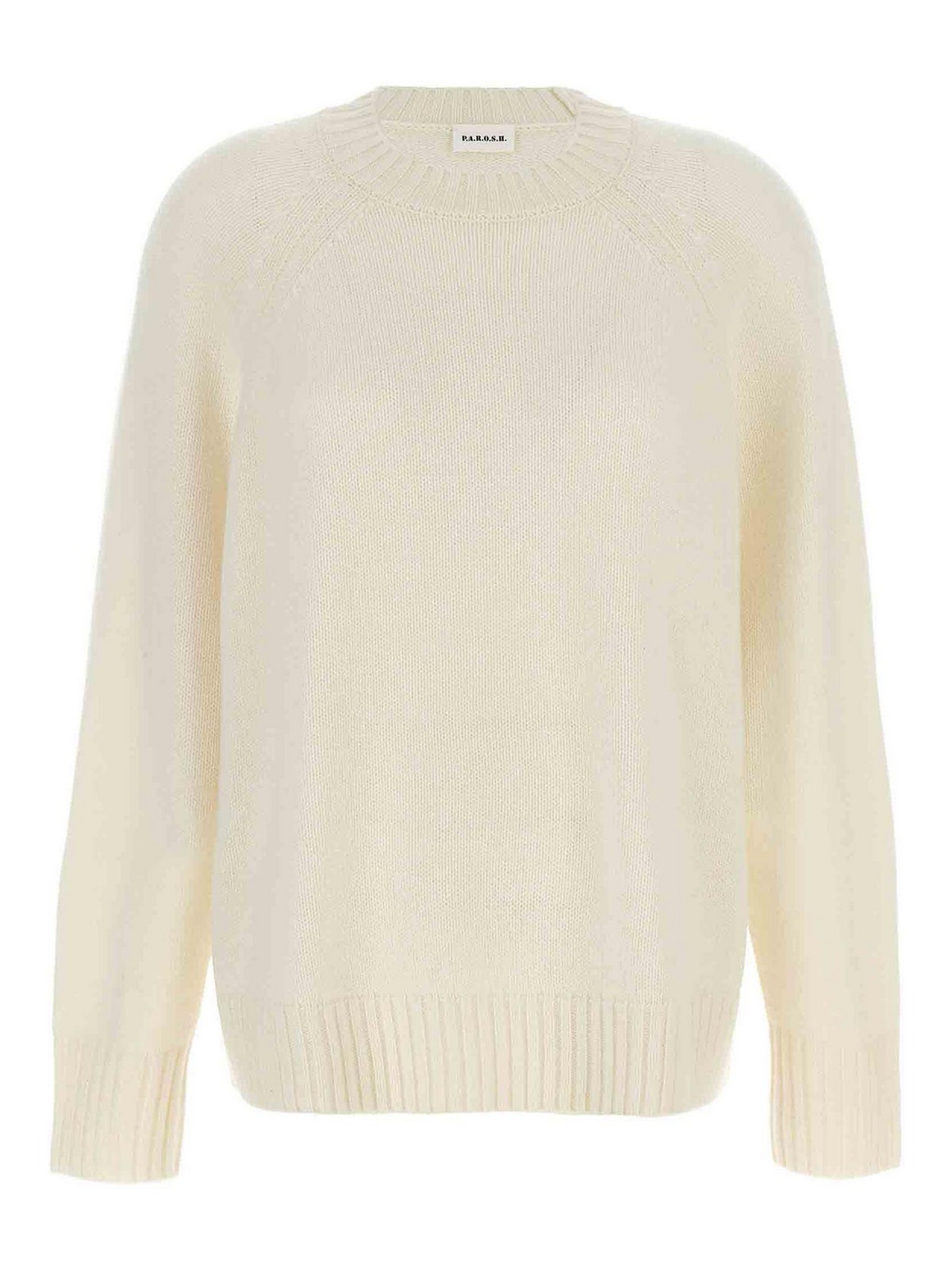 Shop P.a.r.o.s.h Wood Sweater In White