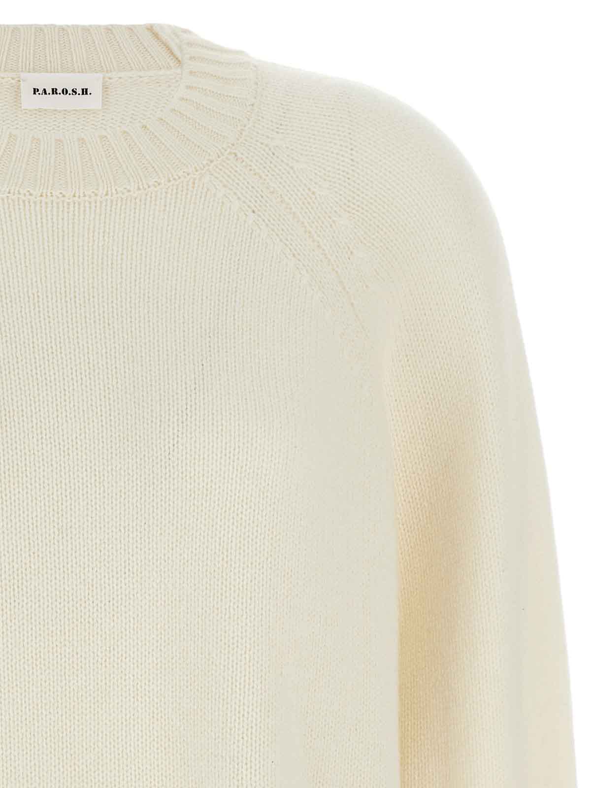 Shop P.a.r.o.s.h Wood Sweater In White