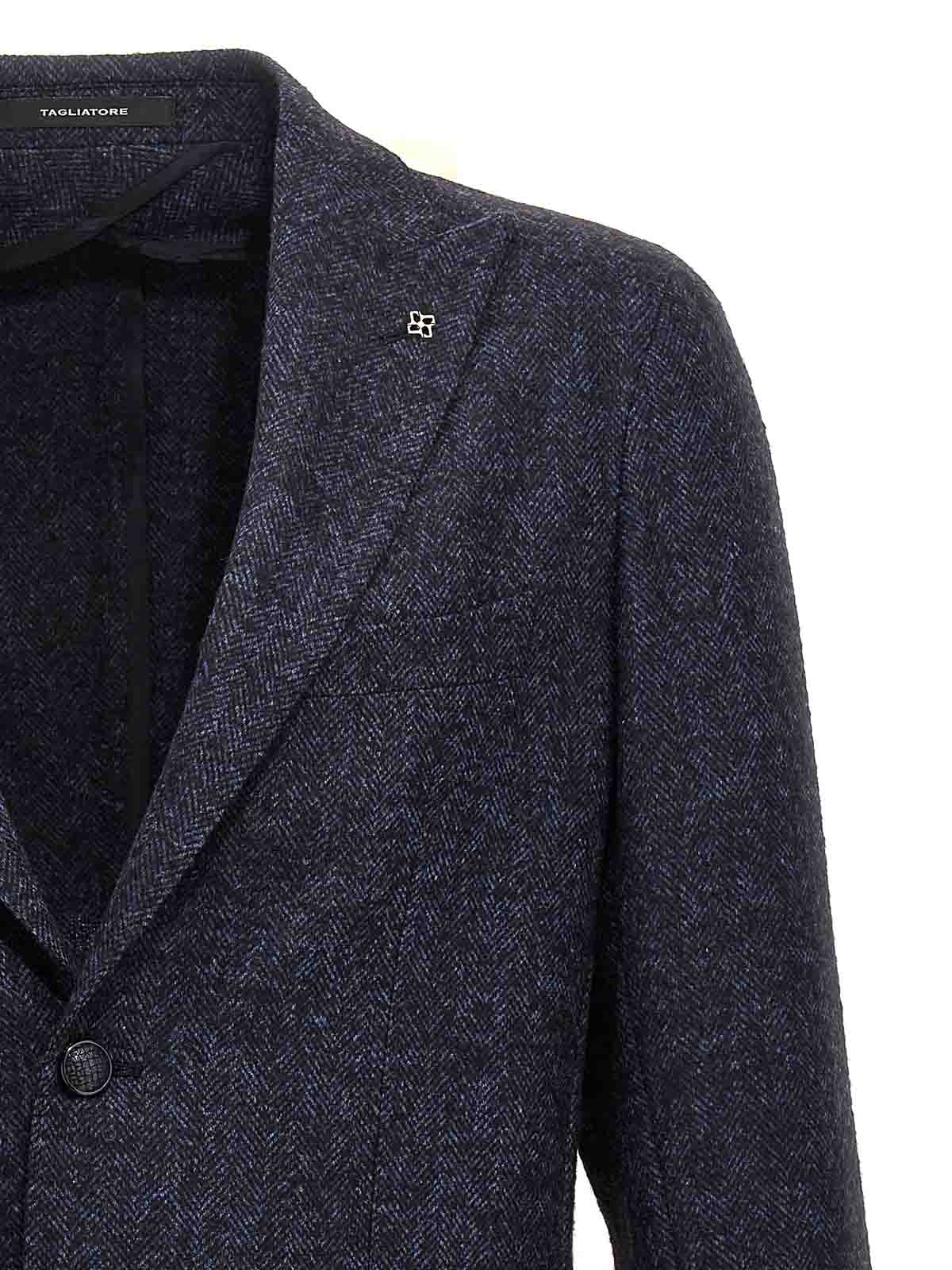 Shop Tagliatore Montecarlo Blazer In Blue