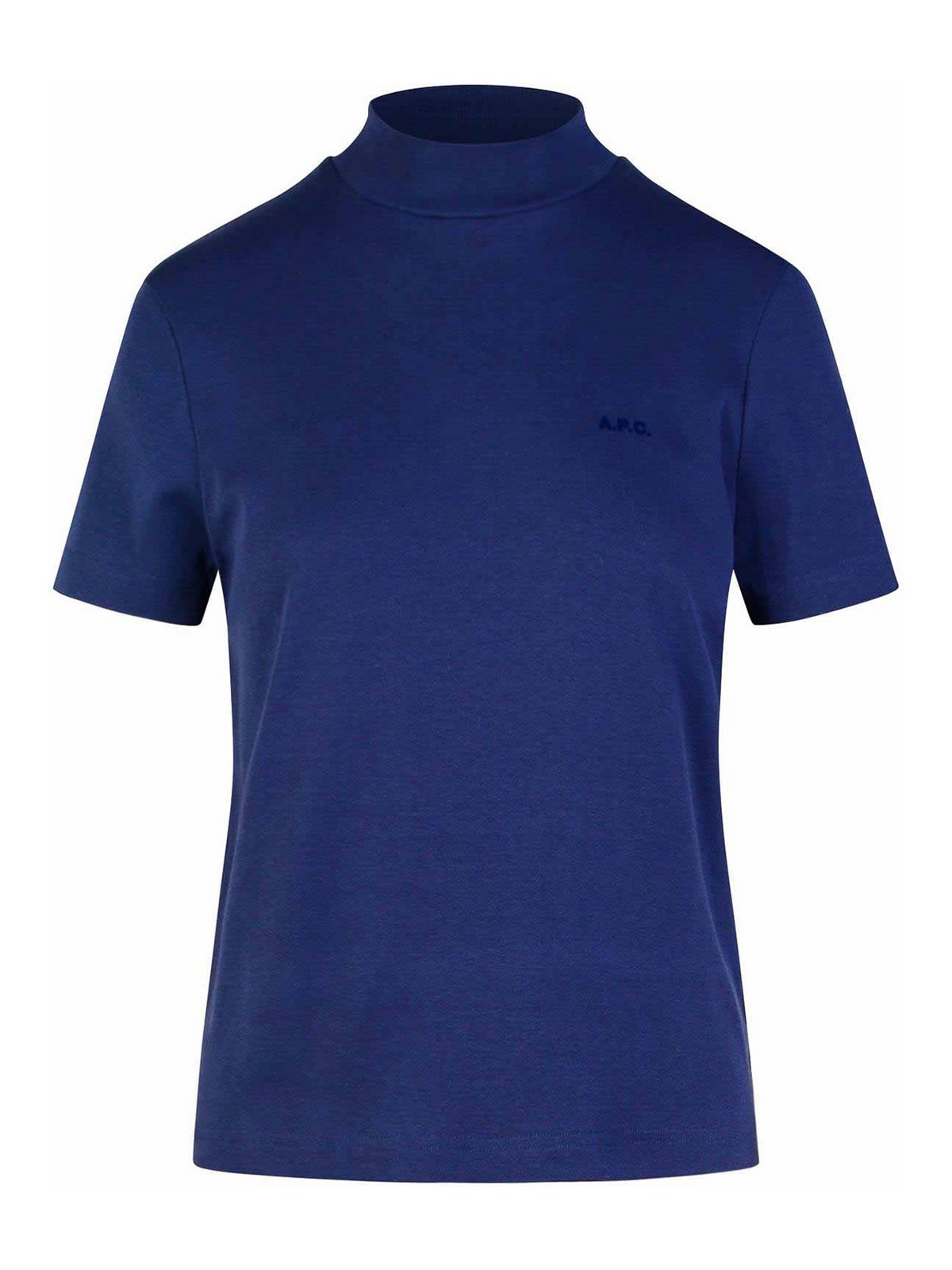 Shop Apc Caroll Navy Cotton T-shirt In Azul Oscuro