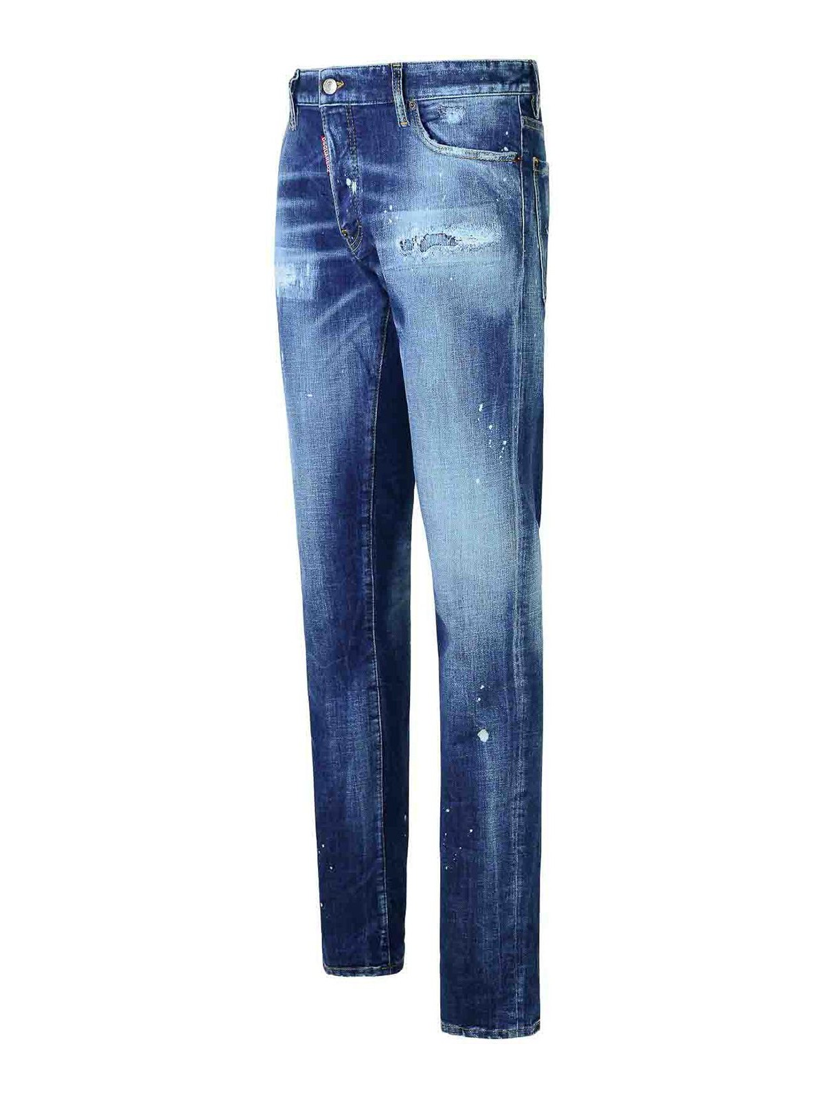 Shop Dsquared2 Slim Denim Jeans In Lavado Oscuro