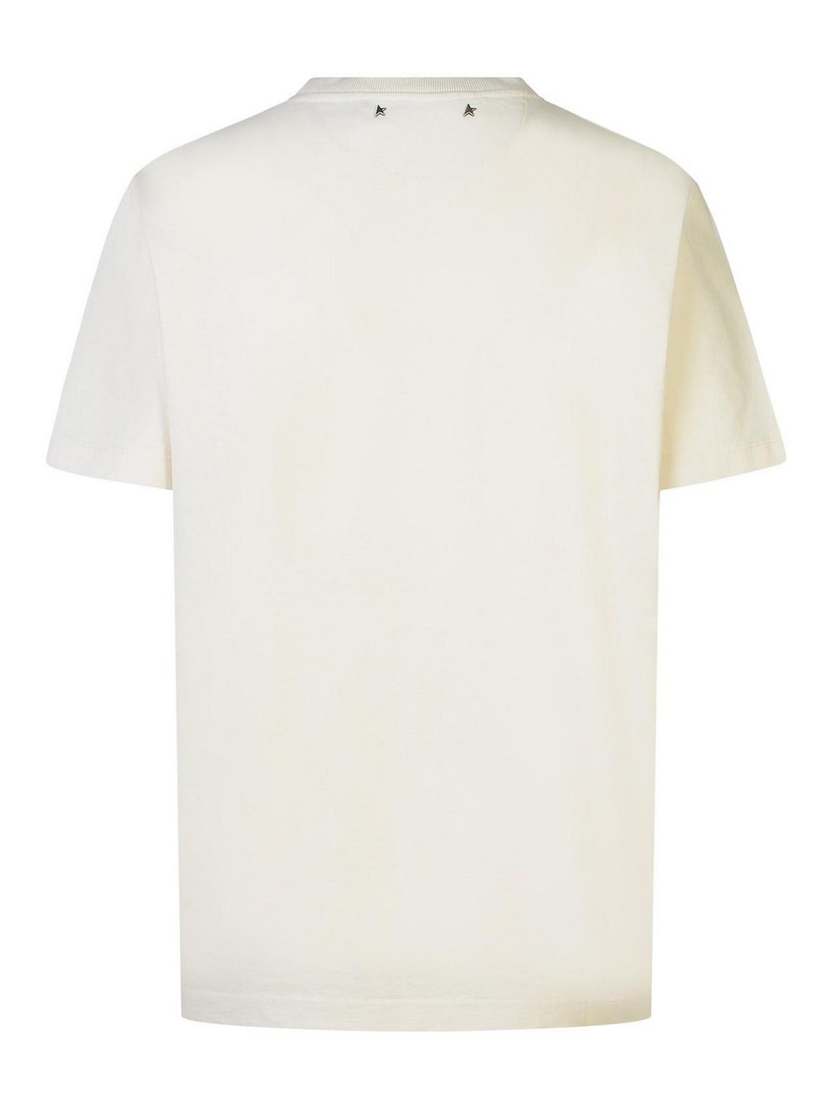 Shop Golden Goose Journey White Cotton T-shirt In Blanco