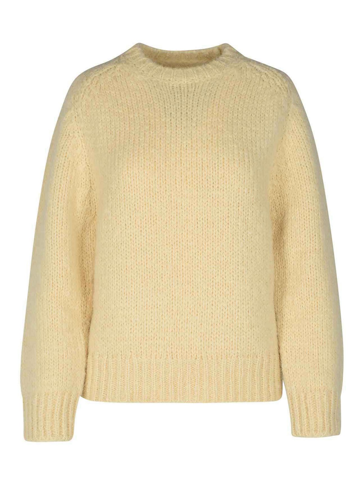 Shop Jil Sander Cream Mohair Blend Sweater In Crema