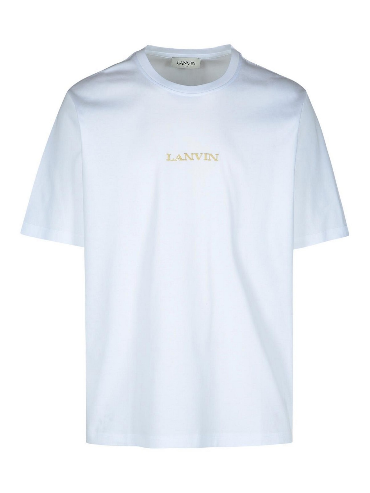 Shop Lanvin White Cotton T-shirt In Blanco