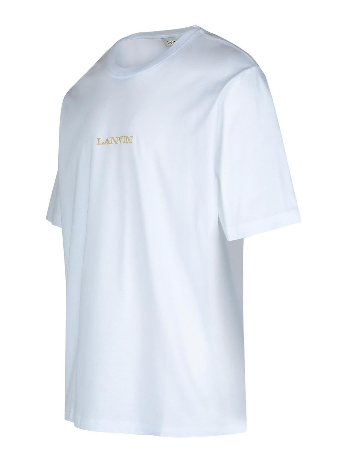 Shop Lanvin White Cotton T-shirt In Blanco