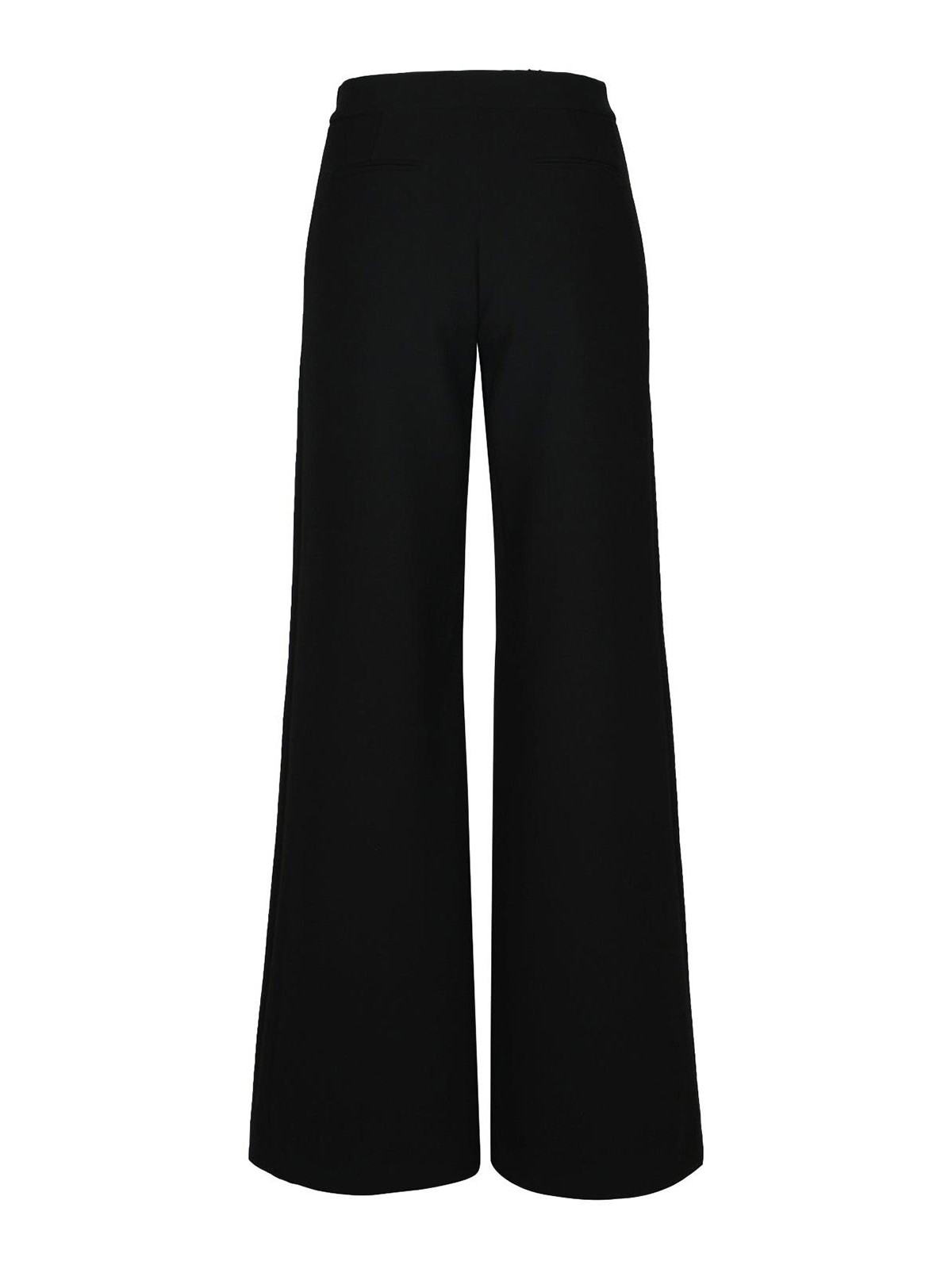 Shop Moschino Two-tone Polyester Blend Trousers In Negro