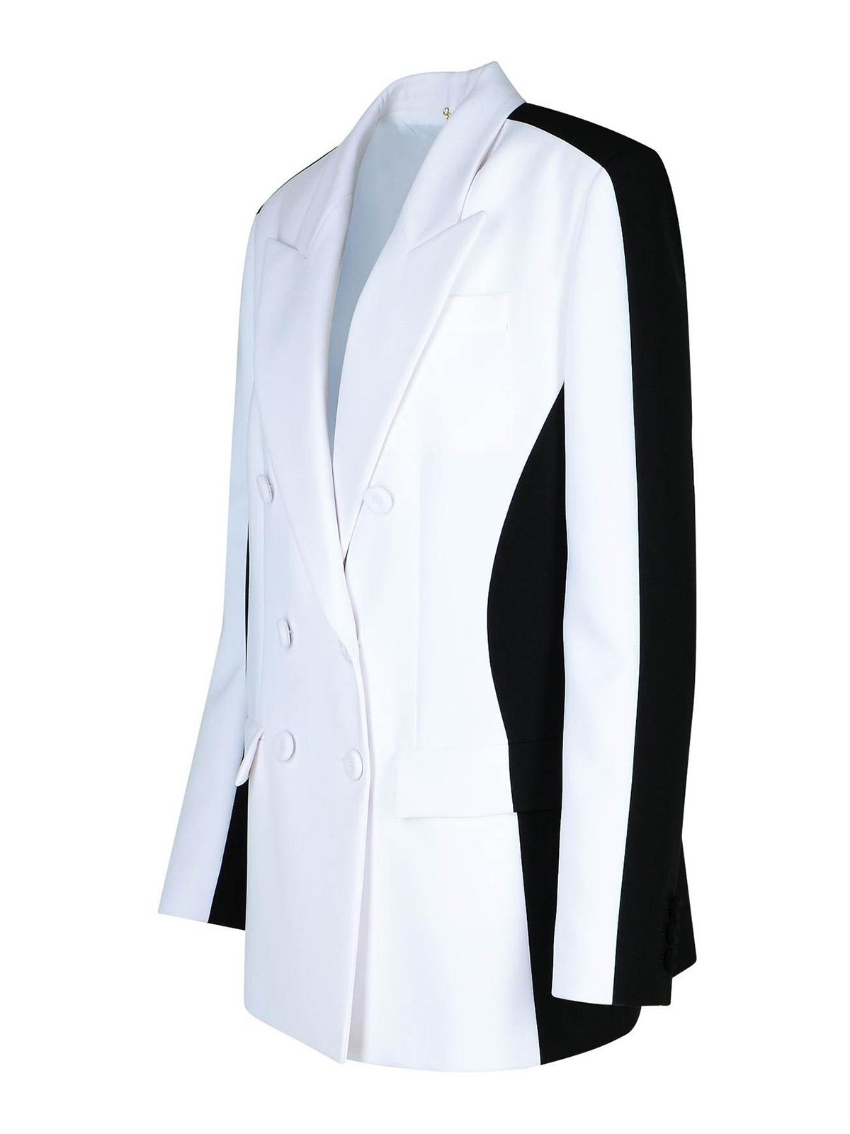 Shop Moschino Black Polyester Blend Blazer In Negro