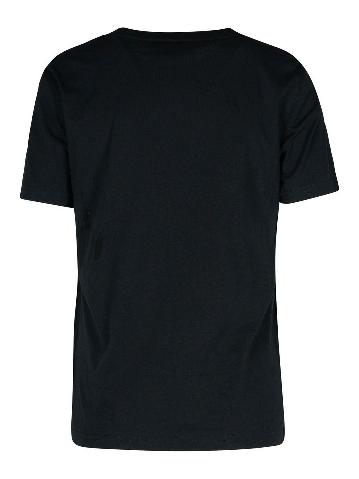 Shop Moschino Black Cotton T-shirt In Negro