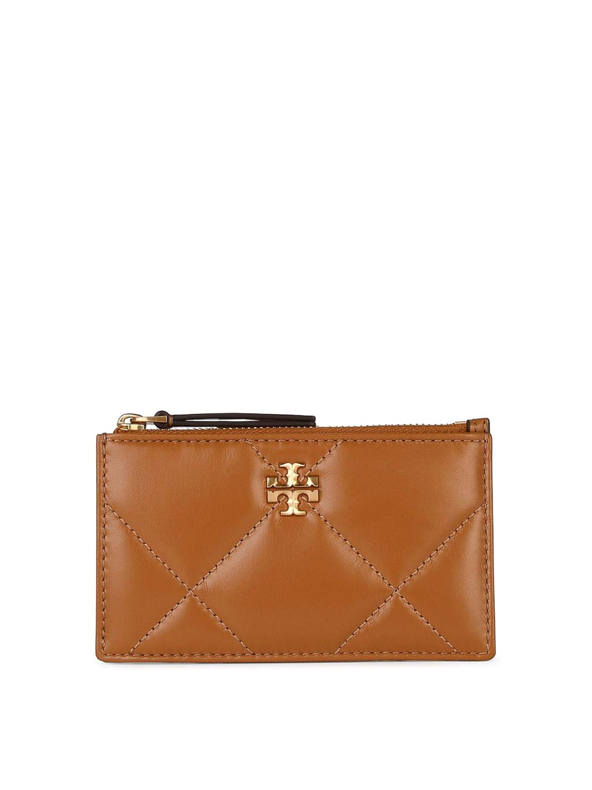 Shop Tory Burch Kira Brown Leaher Walle In Marrón