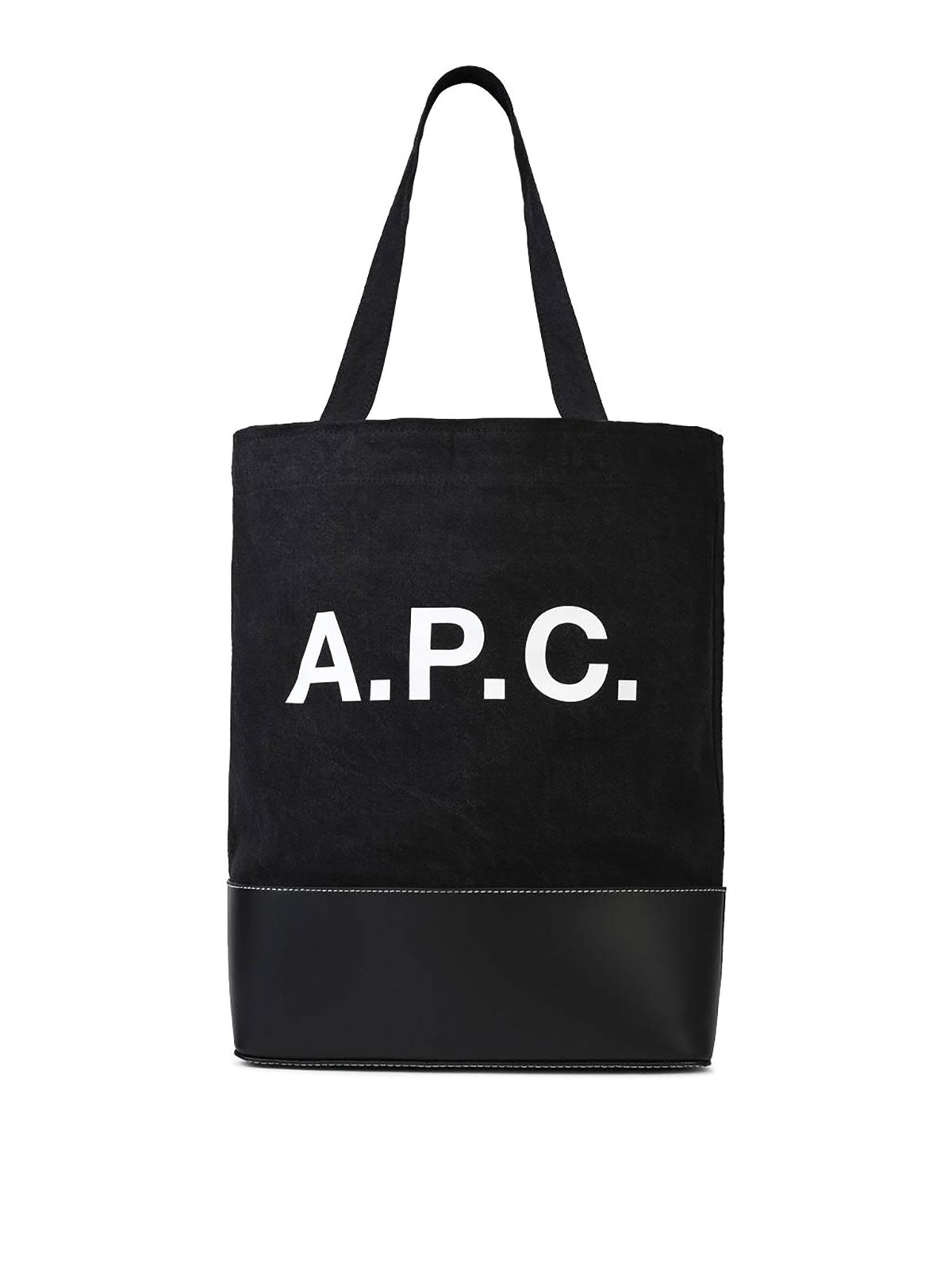 Shop Apc Small  Black Cotton Bag In Negro