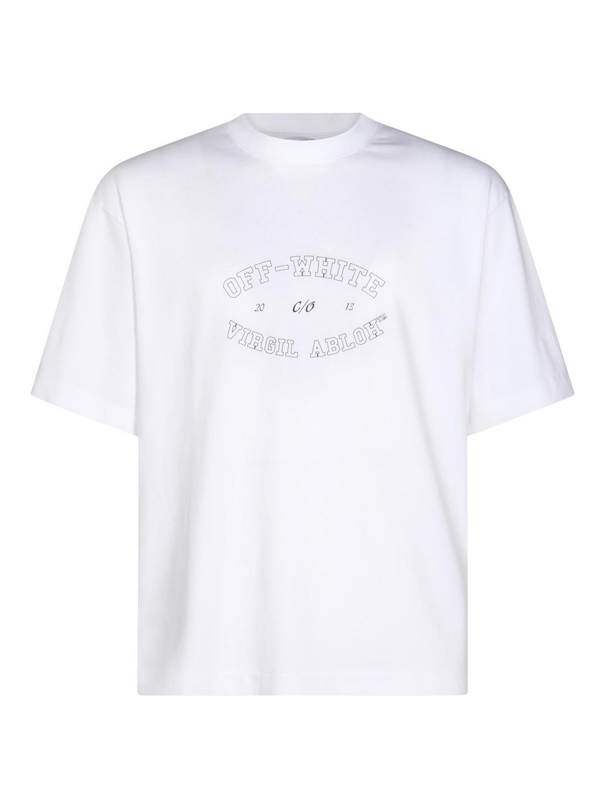 Shop Off-white White Cotton T-shirt In Blanco