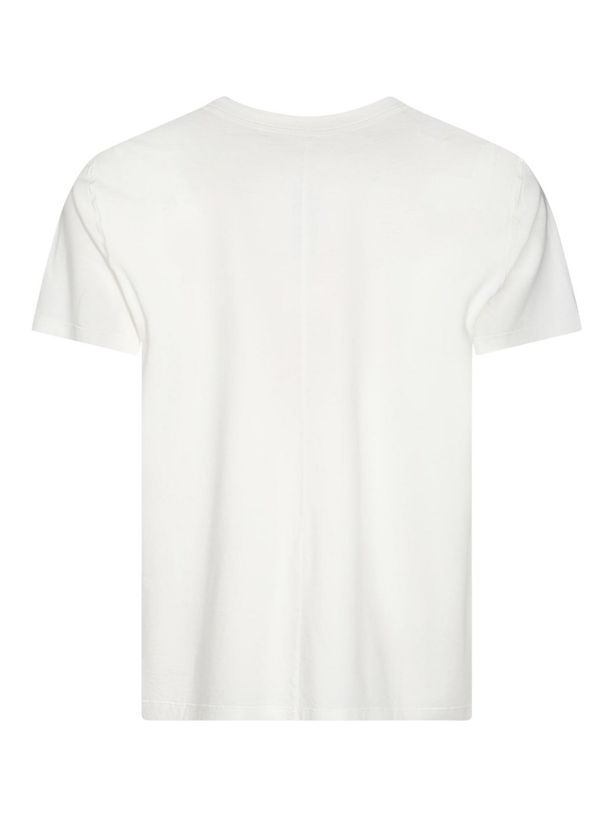 Shop Rick Owens White Cotton T-shirt In Blanco