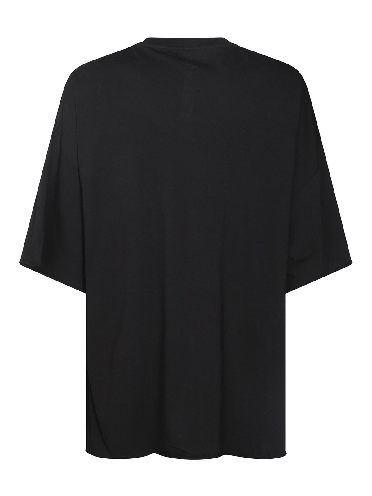 Tシャツ・カットソー RICK OWENS Men T-shirt Black RU02E1283 JAES209 Rick Owens Black Cotton T-Shirt - Black - Men | RU02D6283JA09
