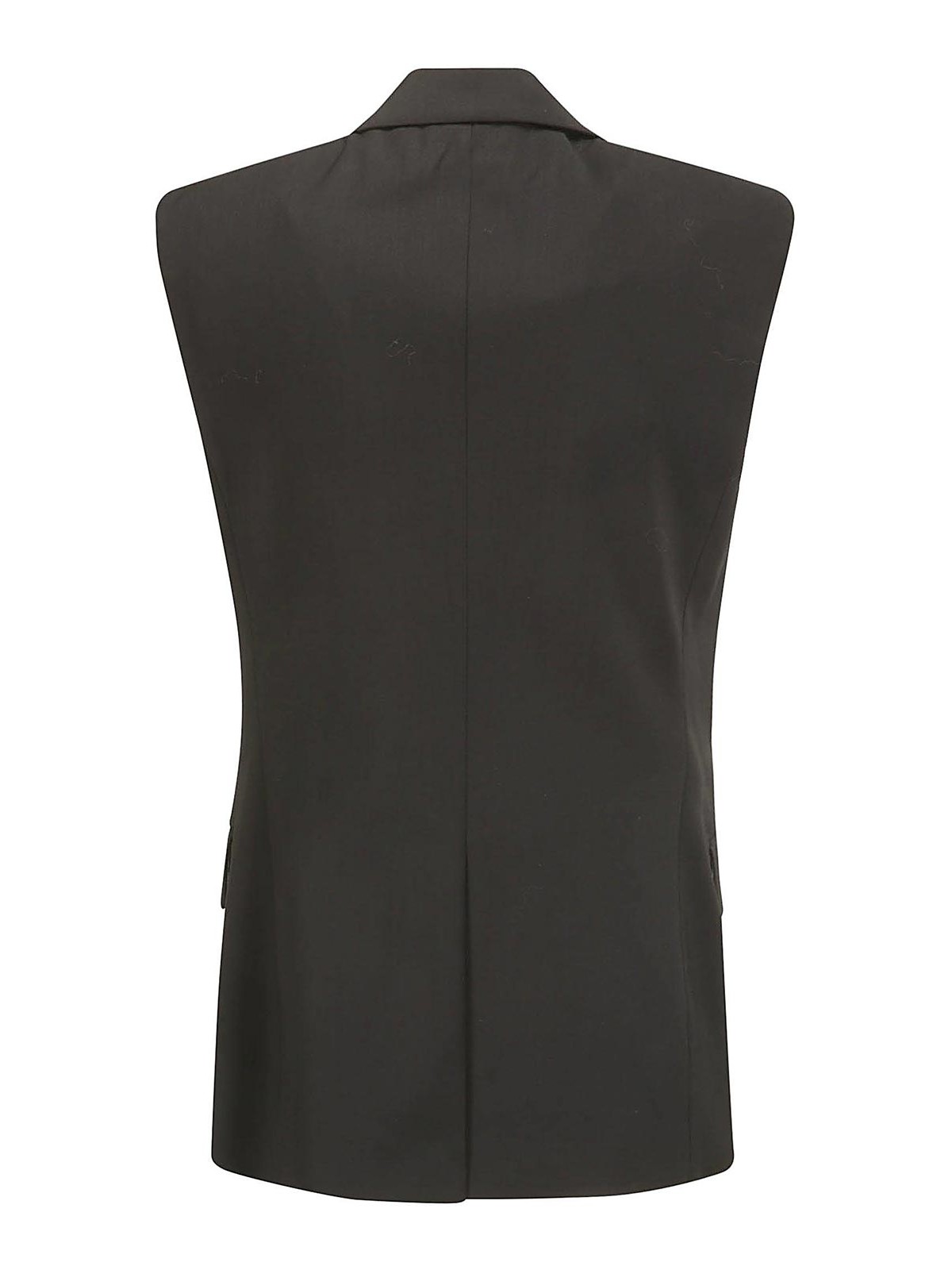 Shop Helmut Lang Vest With Peaked Lapels In Black