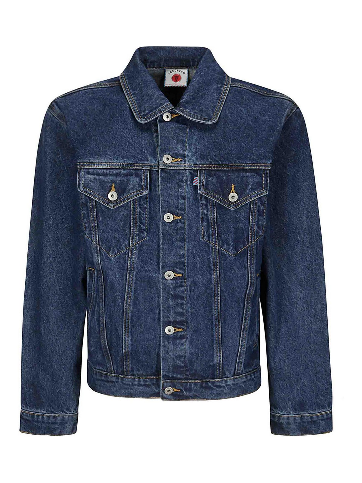 Shop Icecream Simple Denim Jacket In Dark Wash