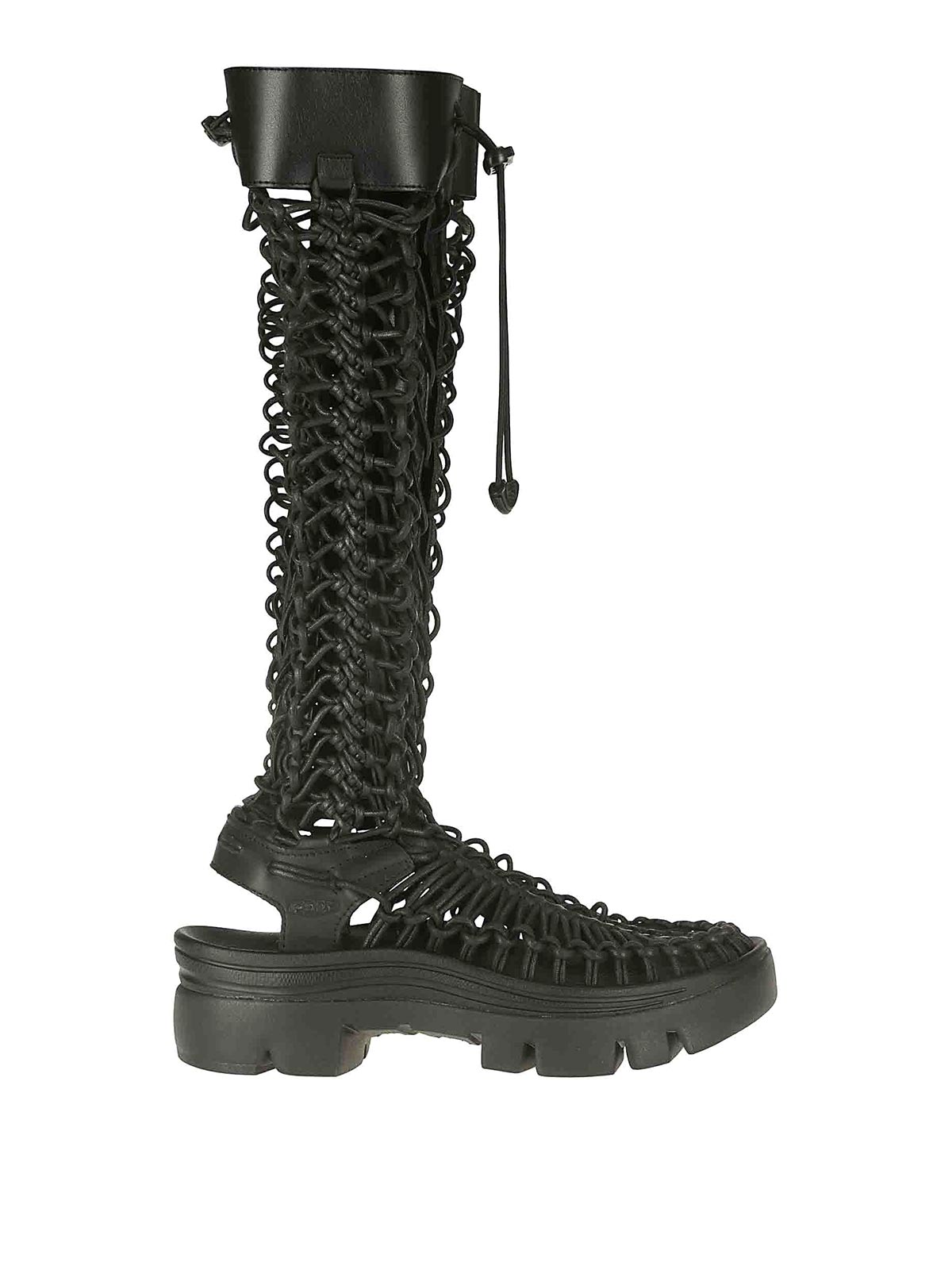 Shop Comme Des Garçons Leather Boot In Black