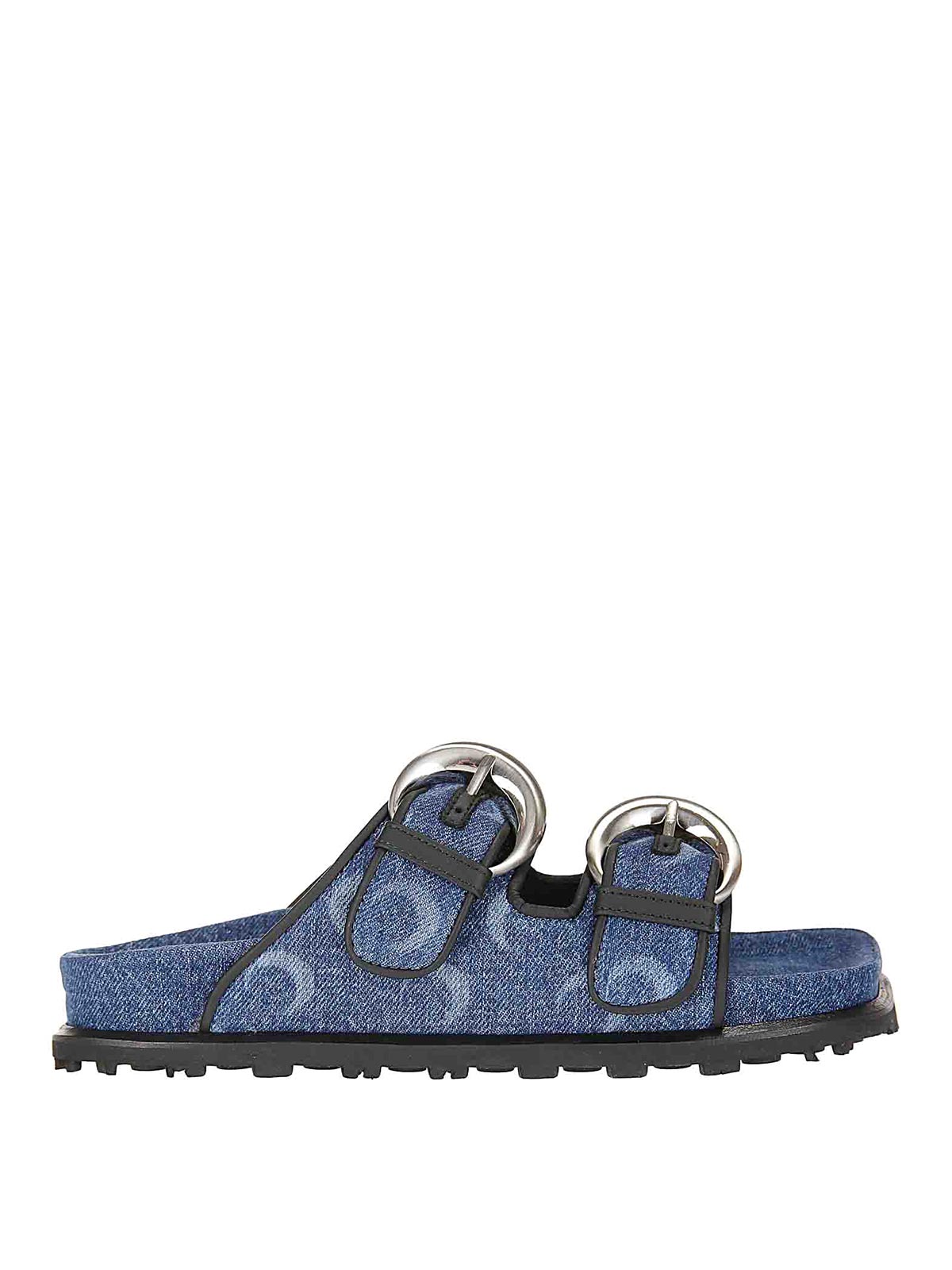 Marine Serre Denim slipper - Blue - Women|WFW015BLT50