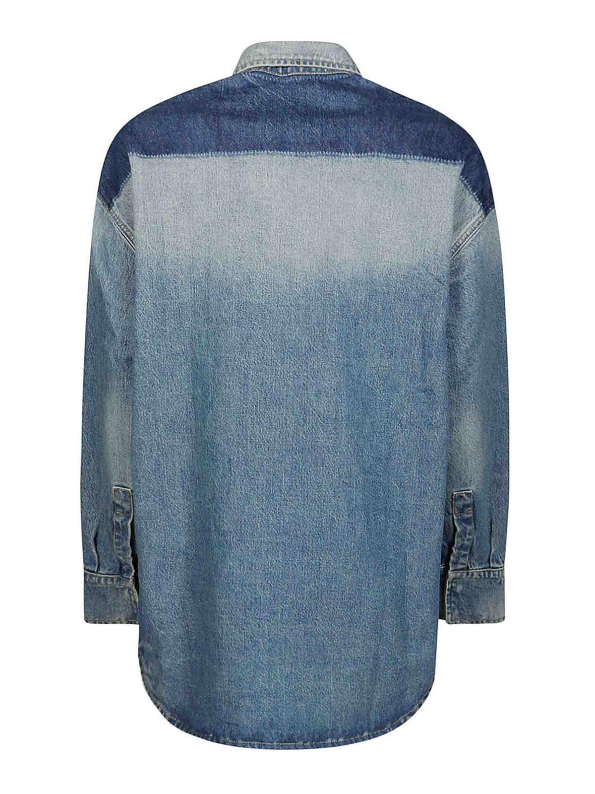 Shop Victoria Beckham Giubbotto Oversized In Denim