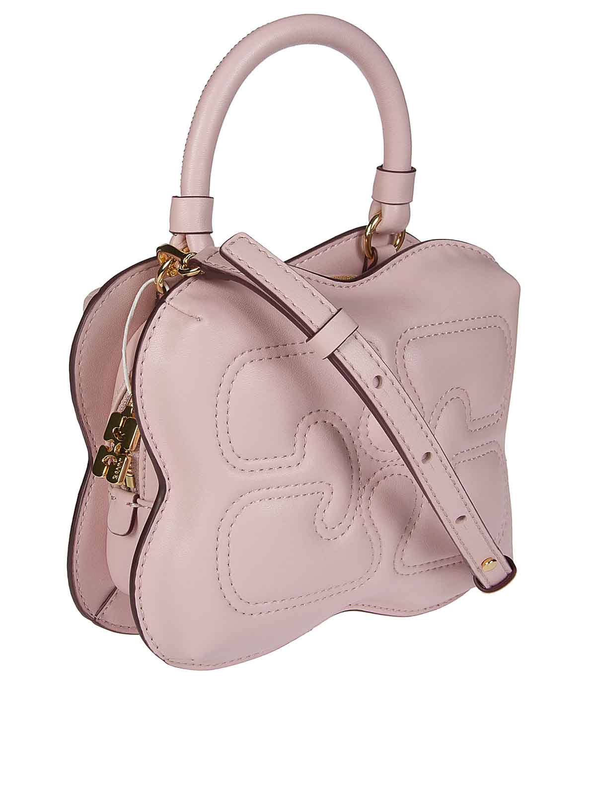 Shop Ganni Small Shoulder Bag In Pink