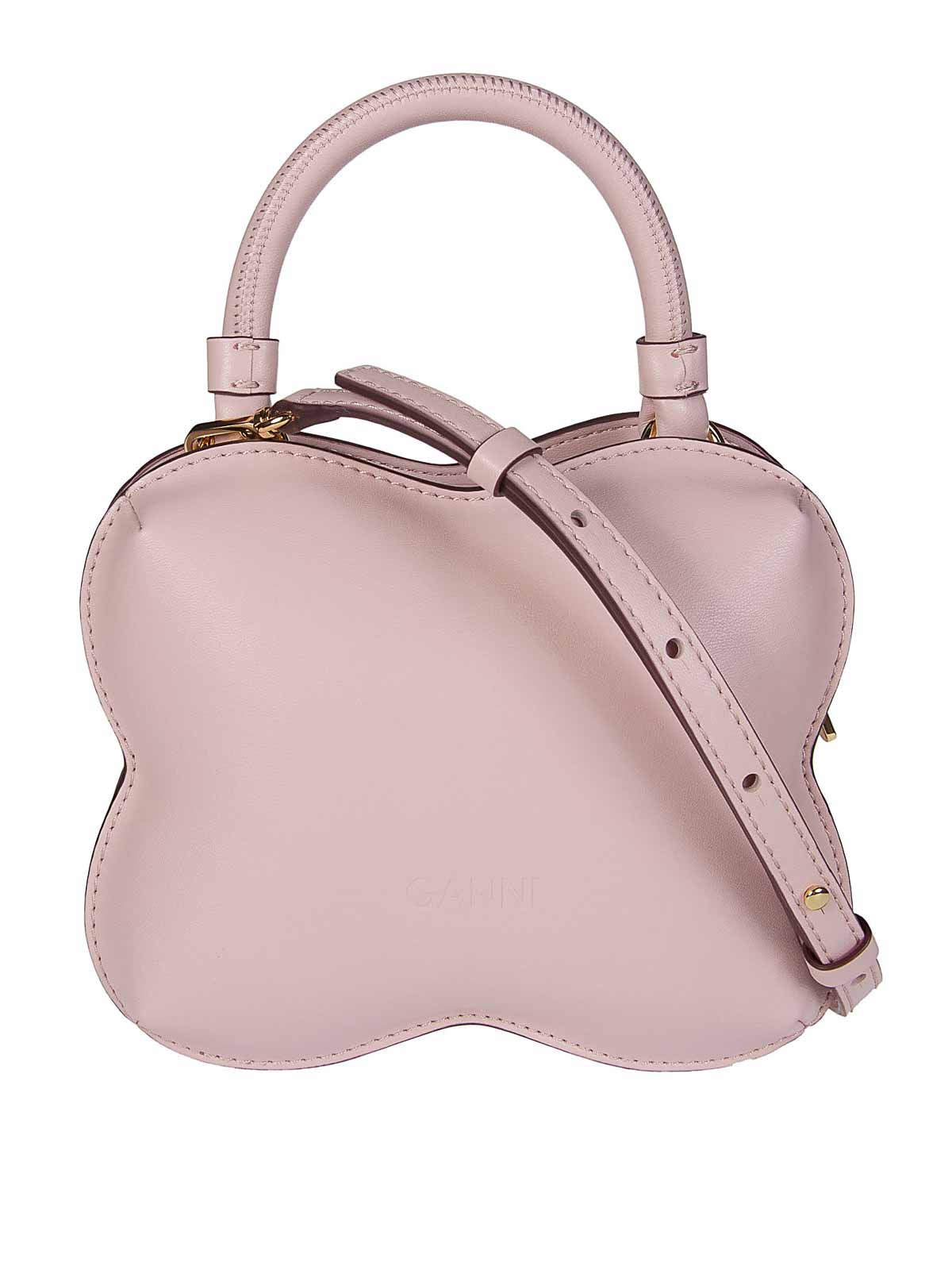 Shop Ganni Small Shoulder Bag In Pink