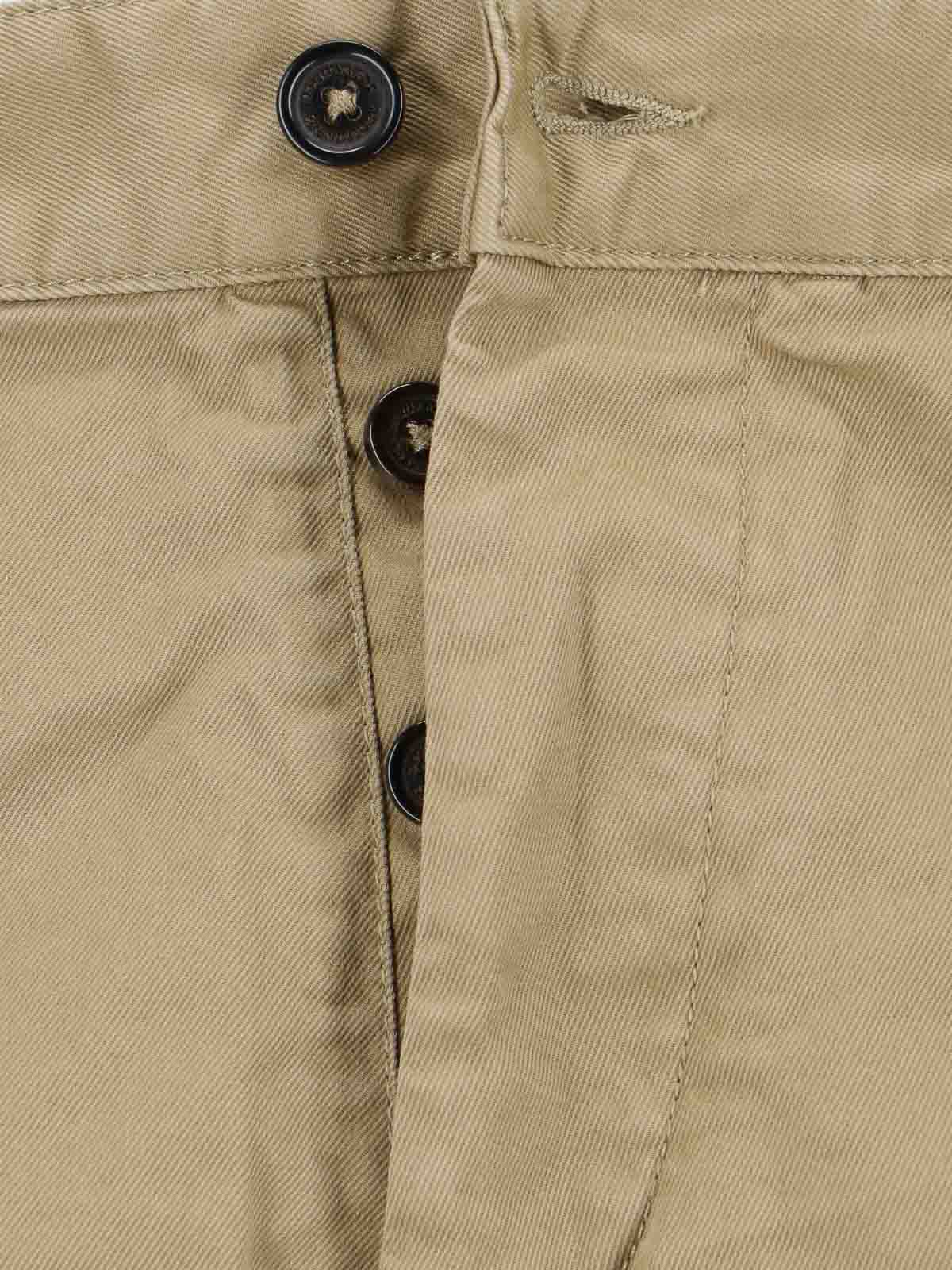 Shop Dsquared2 Chino Trousers In Beige