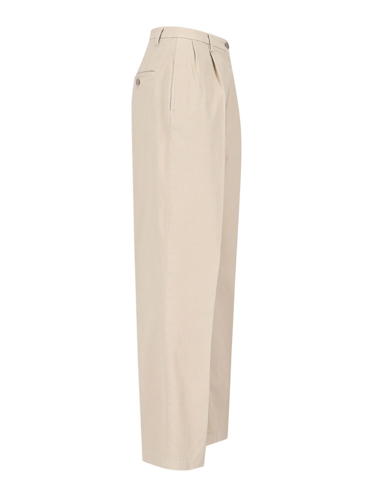 Shop Aspesi Straight Trousers In Beige