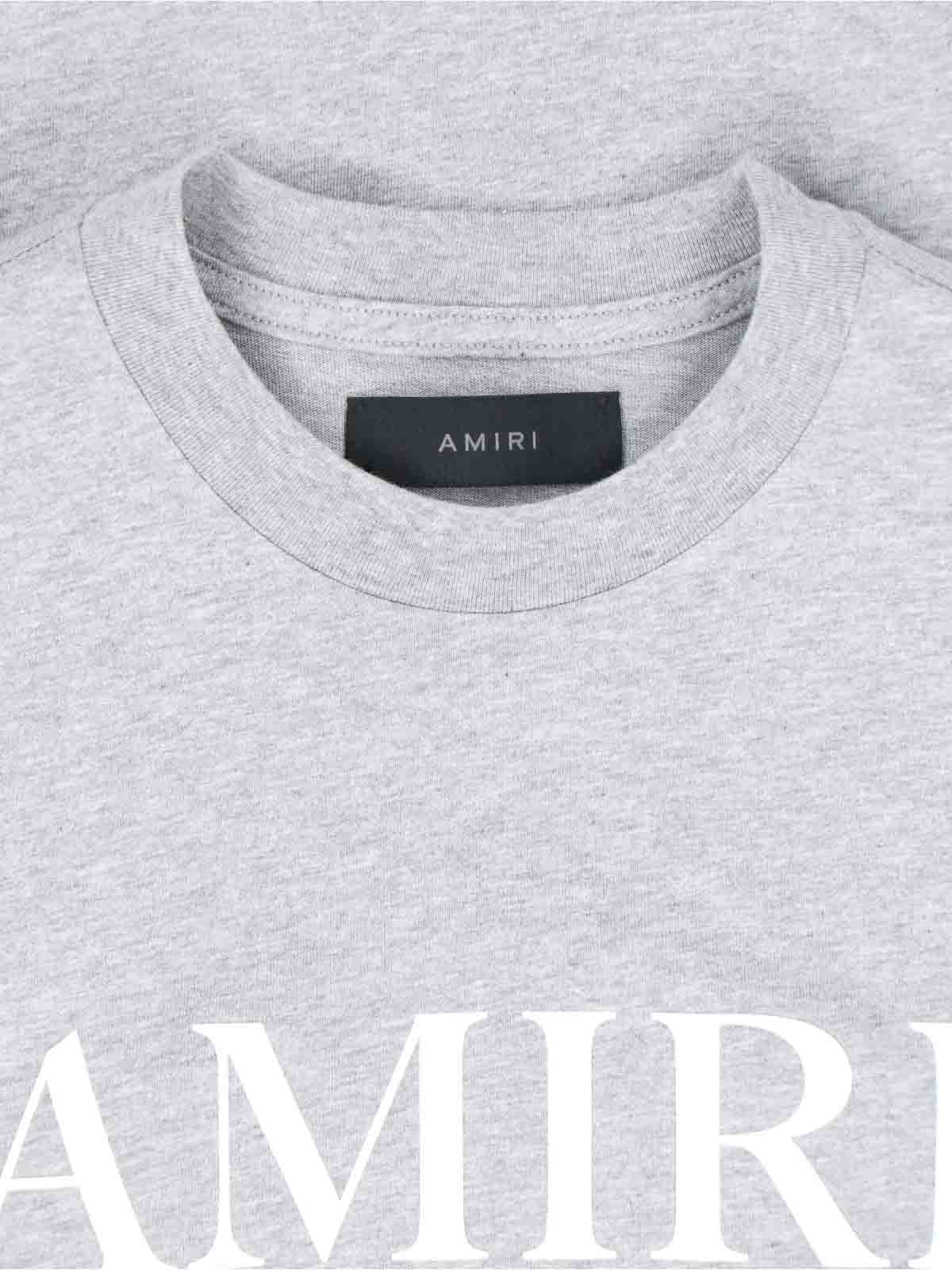 Shop Amiri T-shirt Logo In Grey