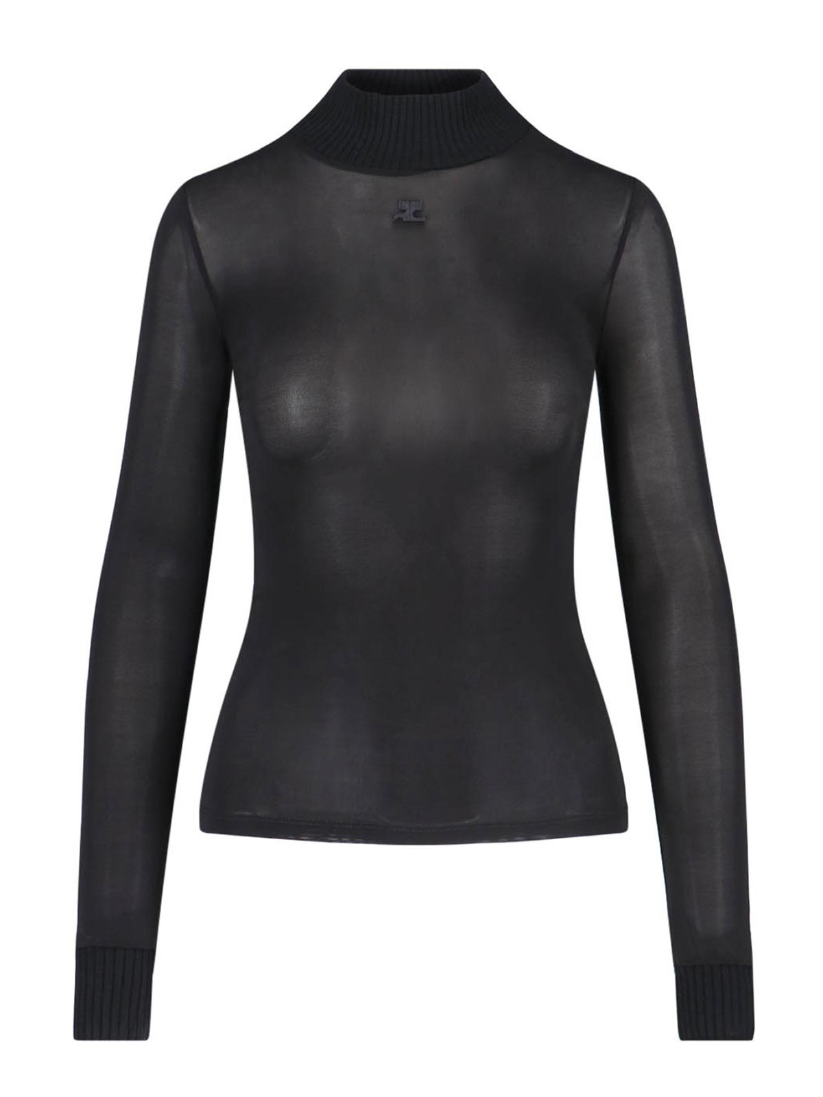 Shop Courrèges Crewneck In Black