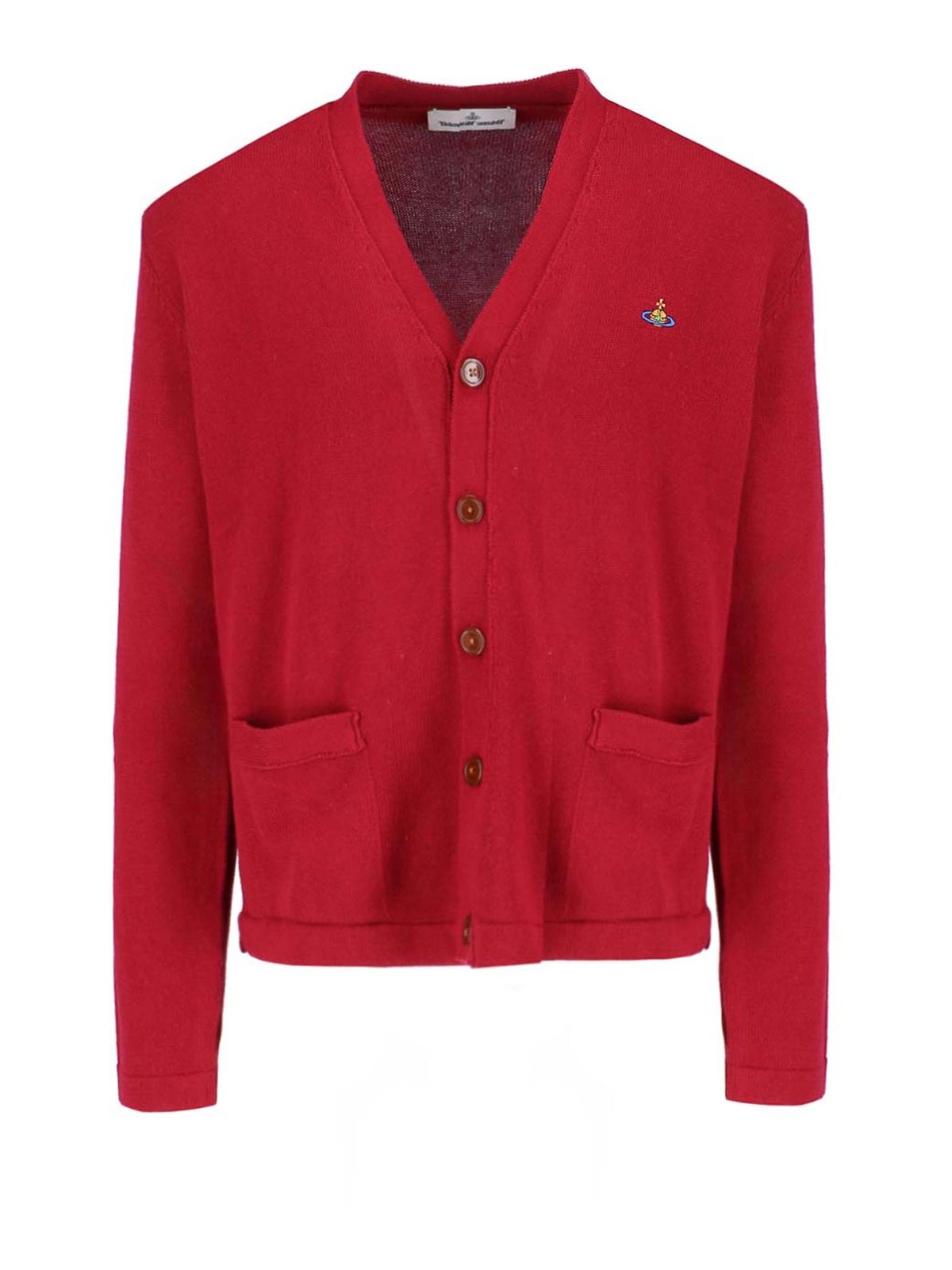 Shop Vivienne Westwood Cardigan Logo In Red