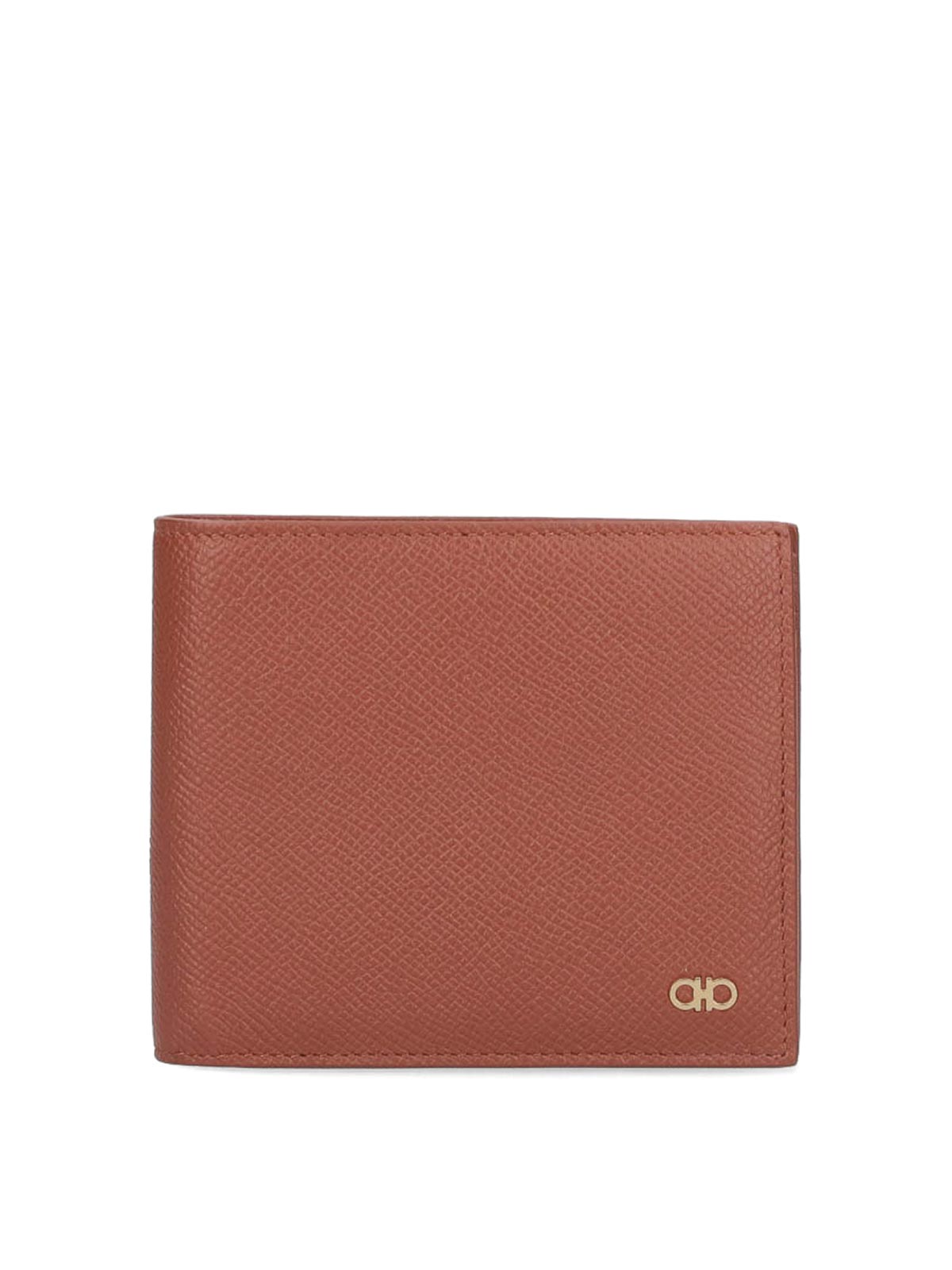 Shop Ferragamo Bi-fold Wallet In Brown