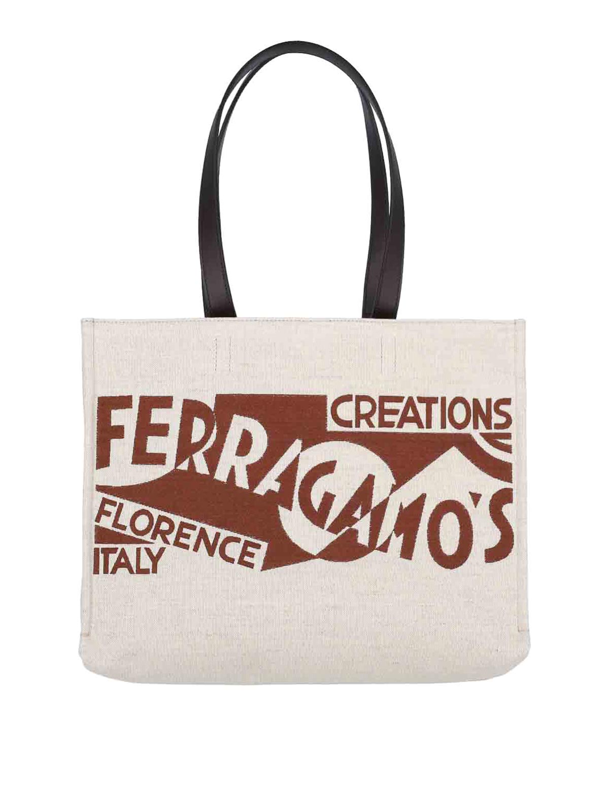 Shop Ferragamo Tote Bag In Beige