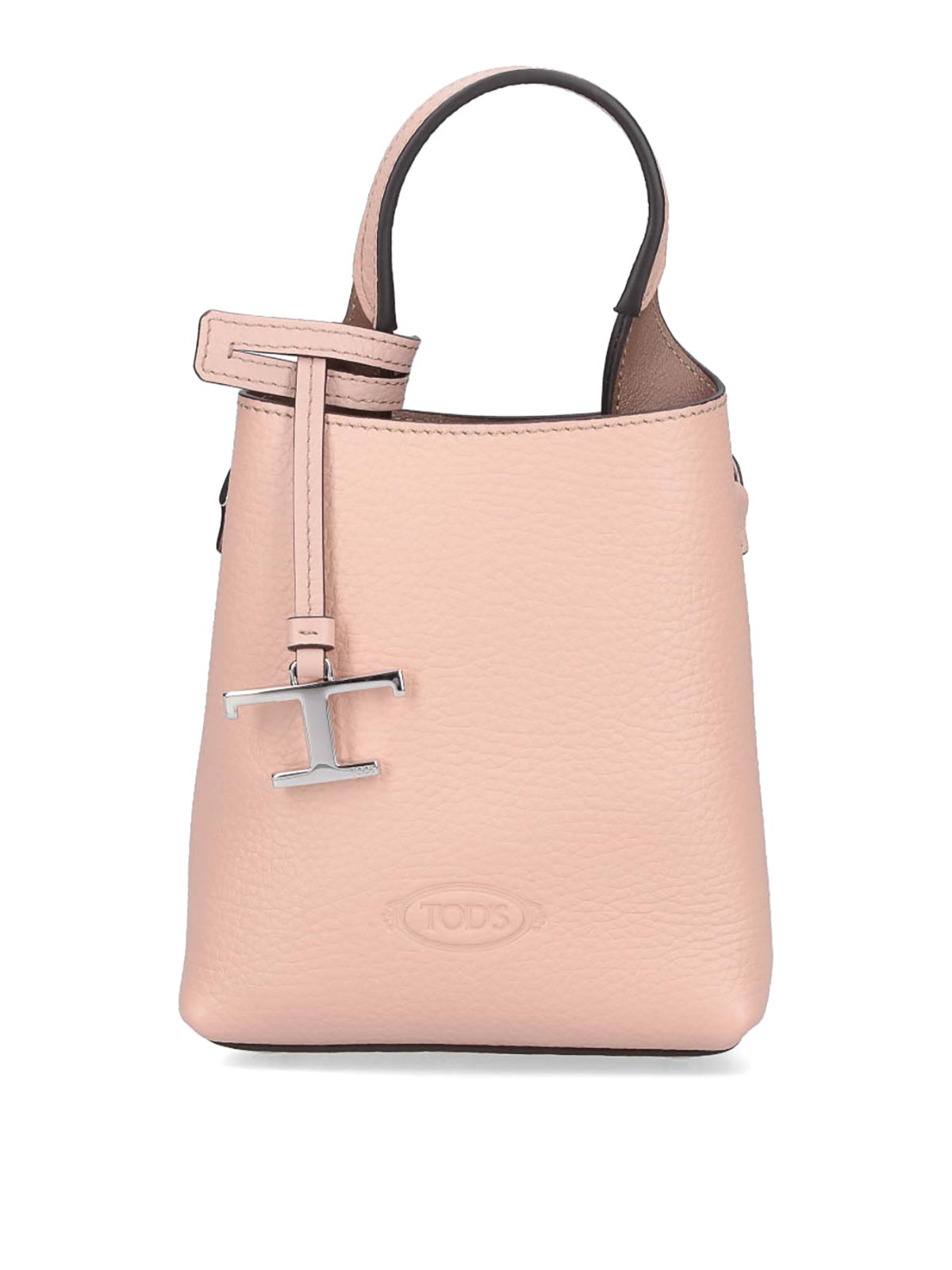 Shop Tod's Micro Logo Bag In Nude & Neutrals